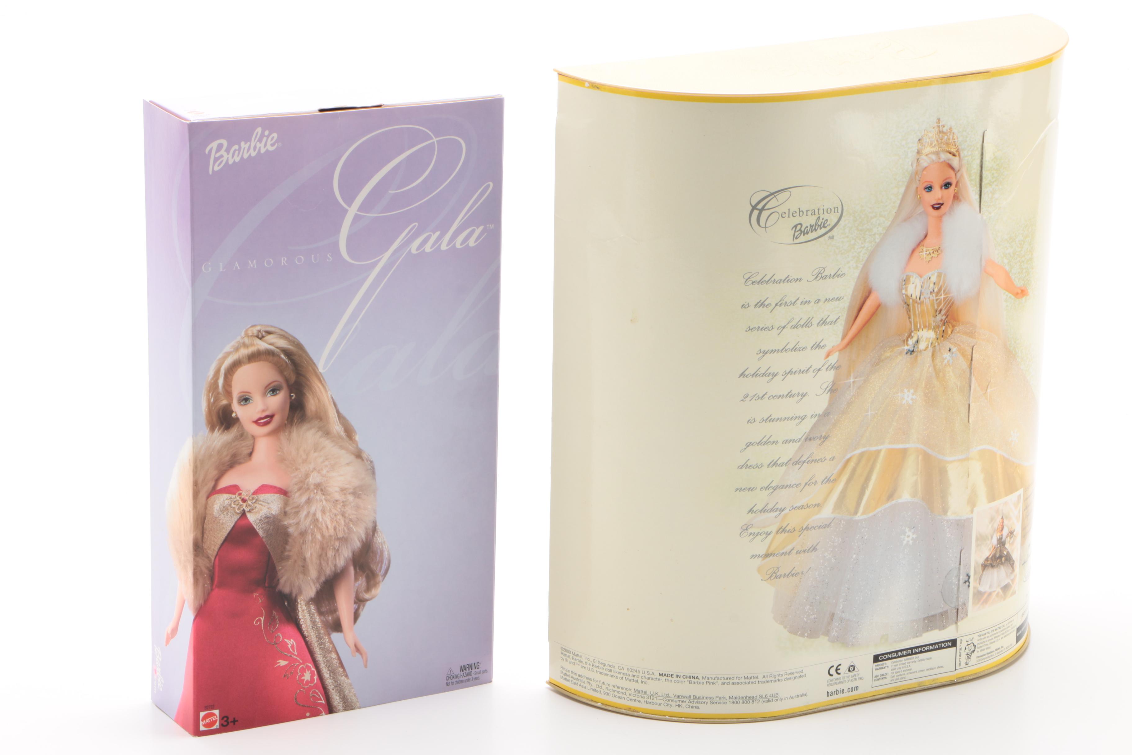 "Celebration Barbie" 2000 Edition with "Glamorous Gala" Barbie