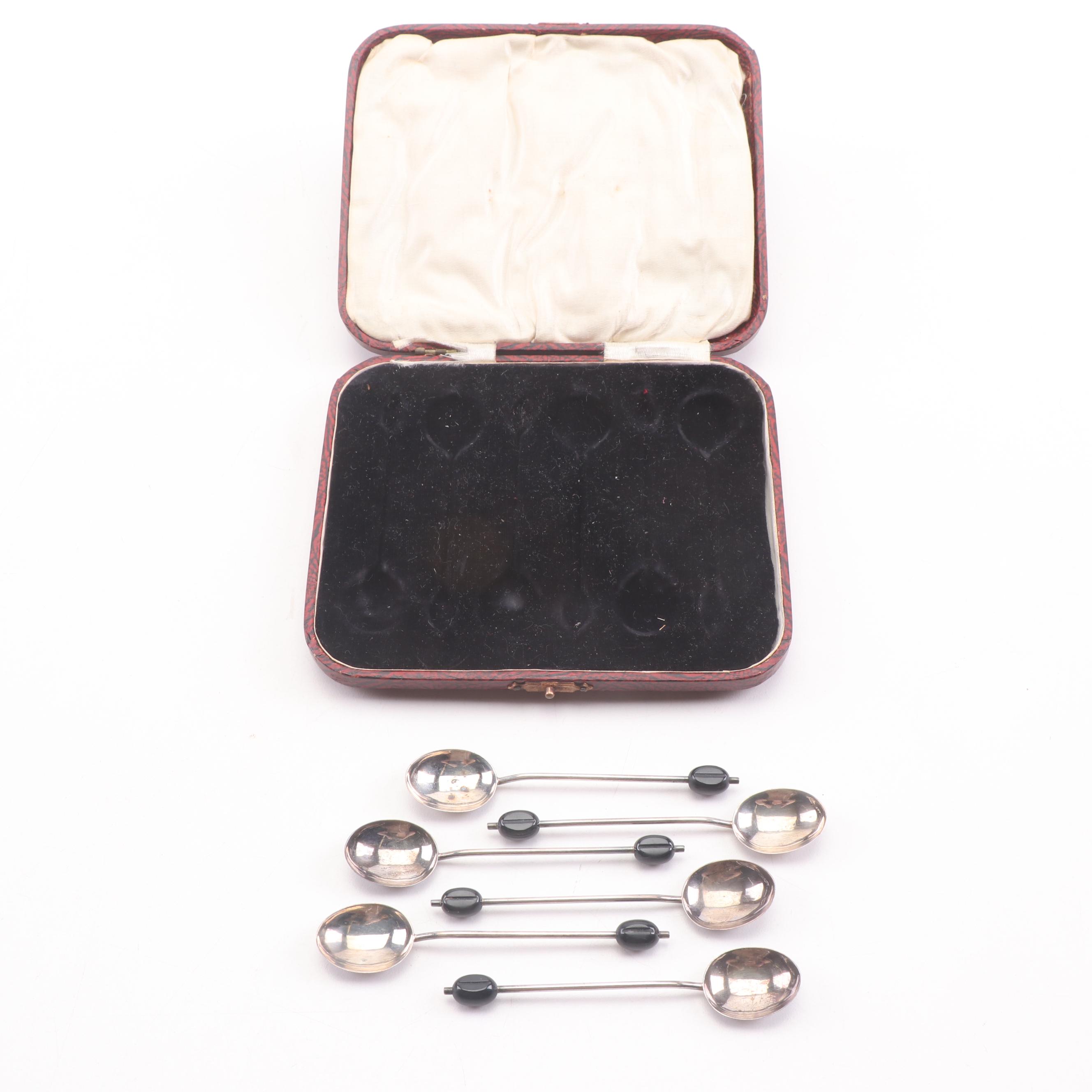 Thomas Wilkinson & Sons Sterling Silver Demitasse Spoon Set in Case