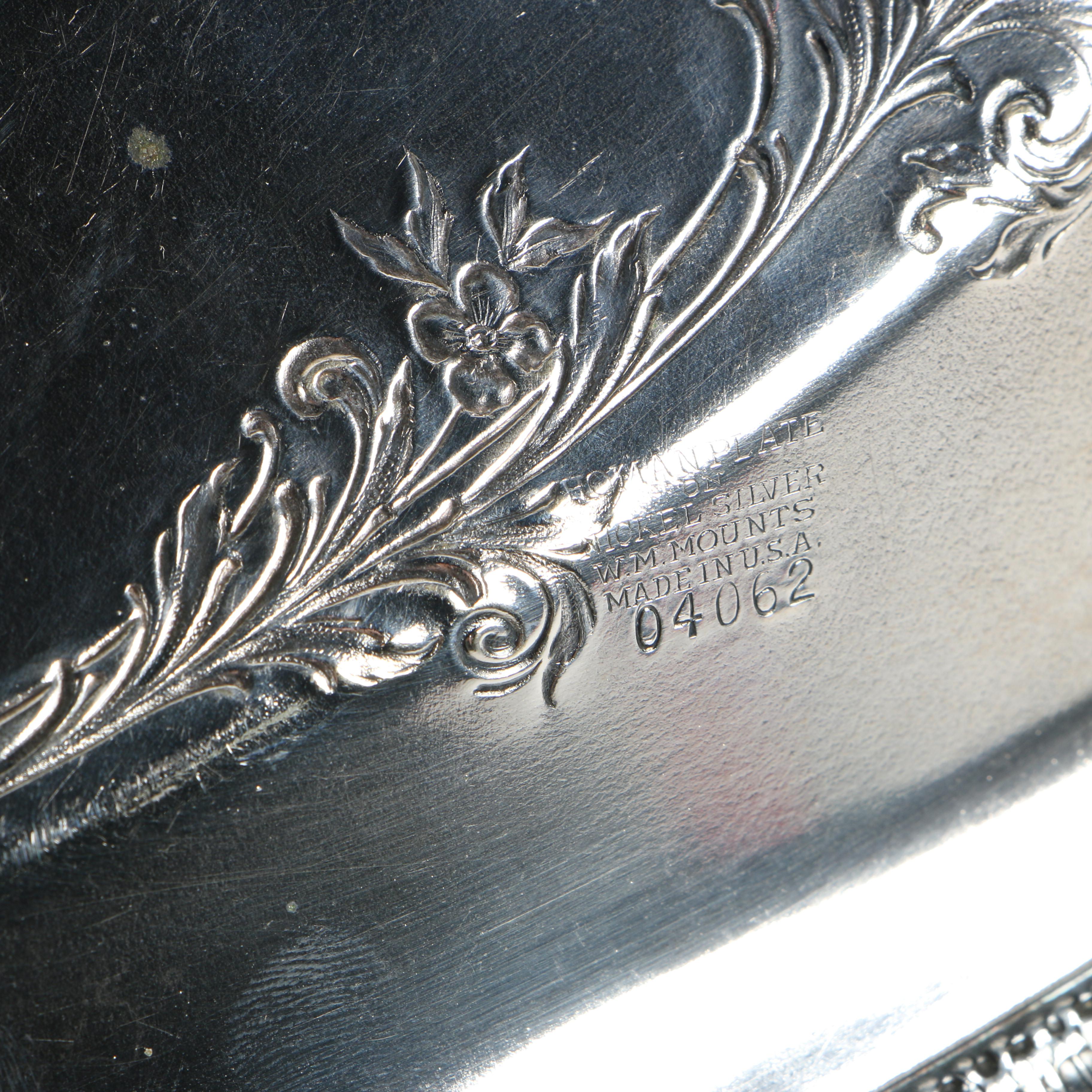 Vintage Silver Plate Serveware Including W.M. Mounts and Barker Brothers