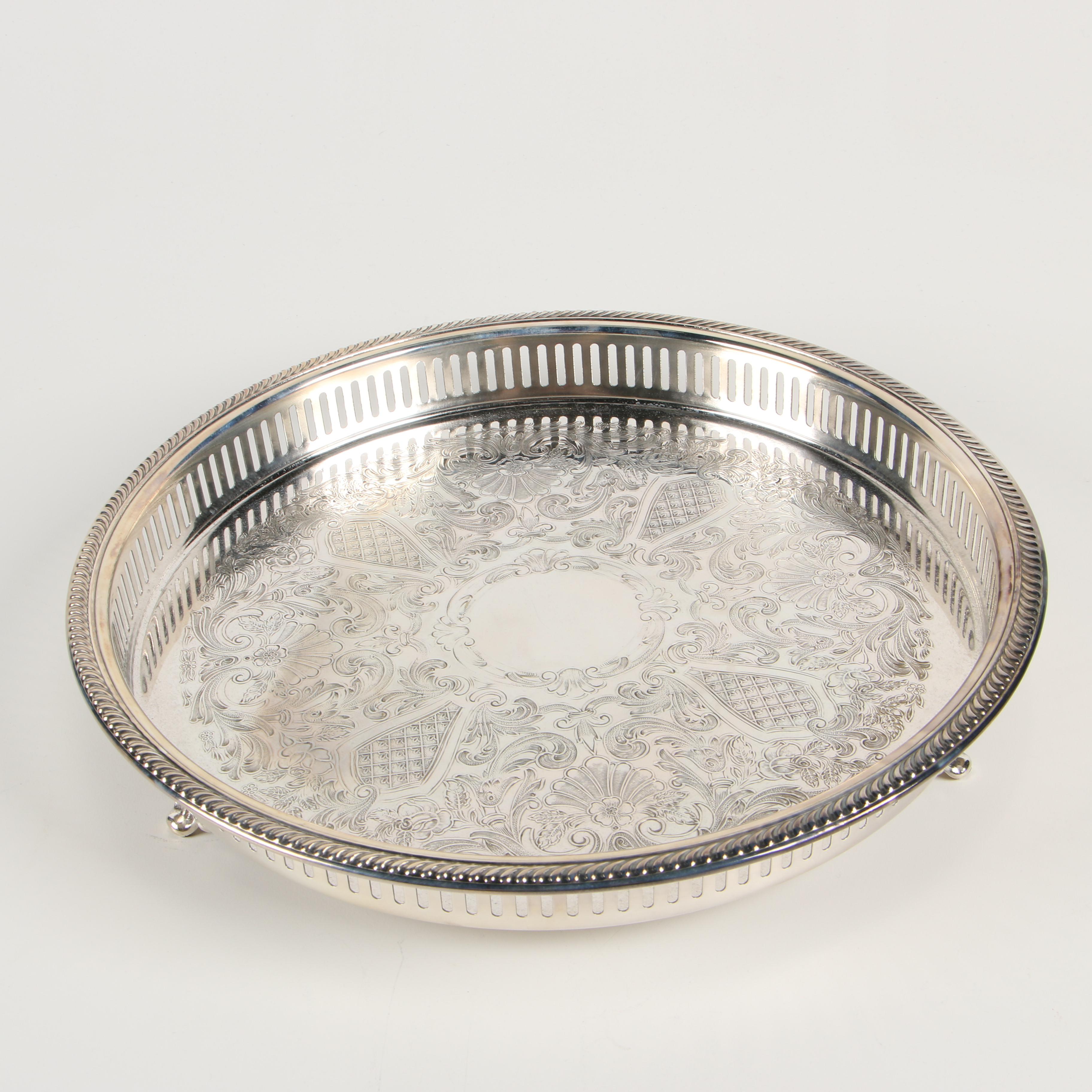 Vintage Silver Plate Serveware Including W.M. Mounts and Barker Brothers