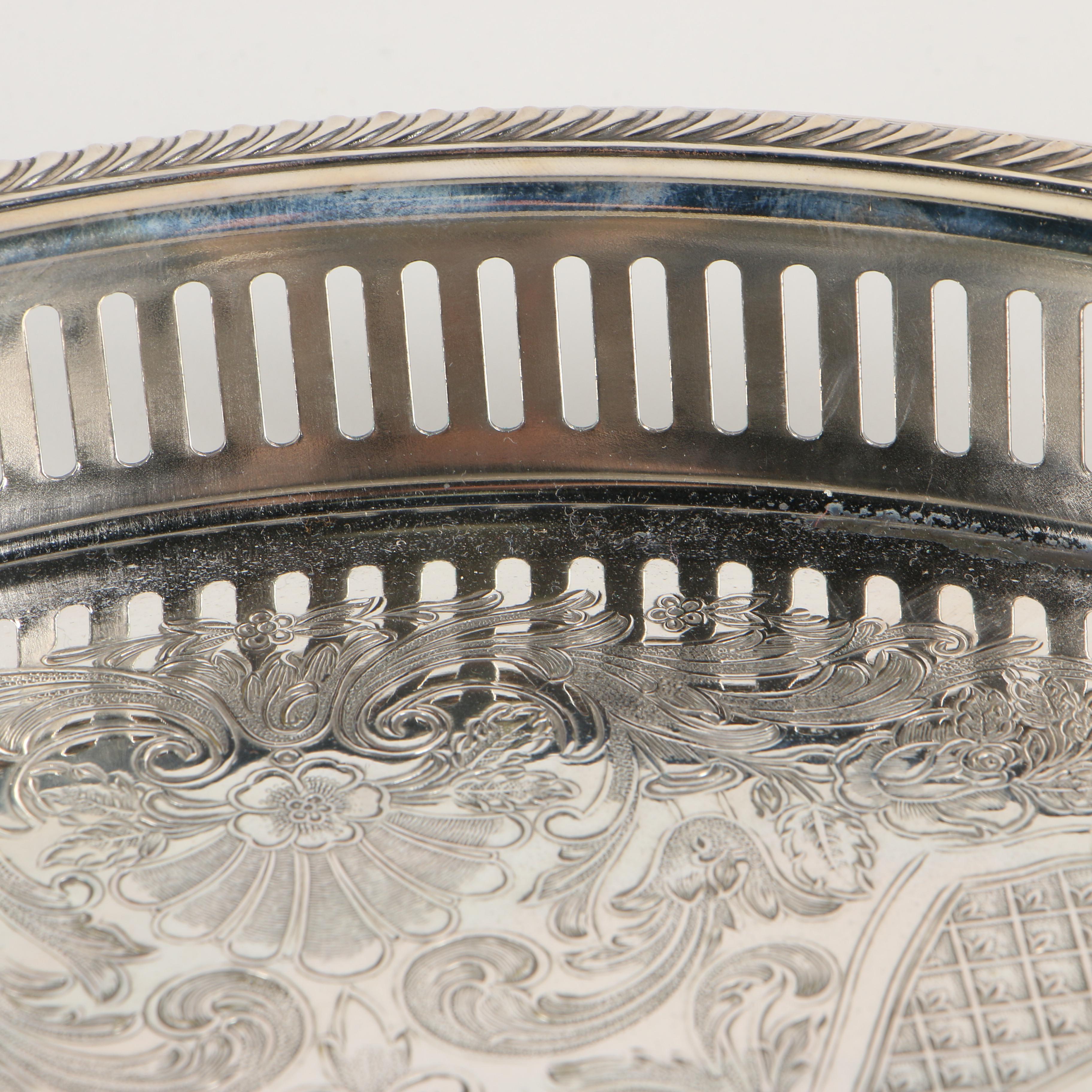 Vintage Silver Plate Serveware Including W.M. Mounts and Barker Brothers