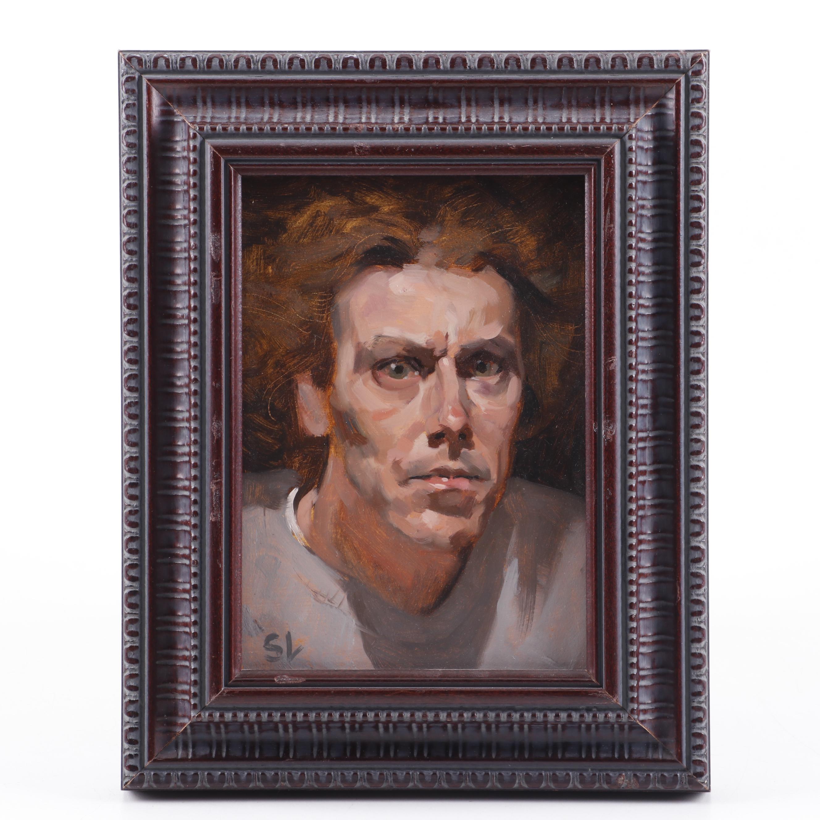 Stephen Luecke Self-Portrait and Still Life Oil Paintings
