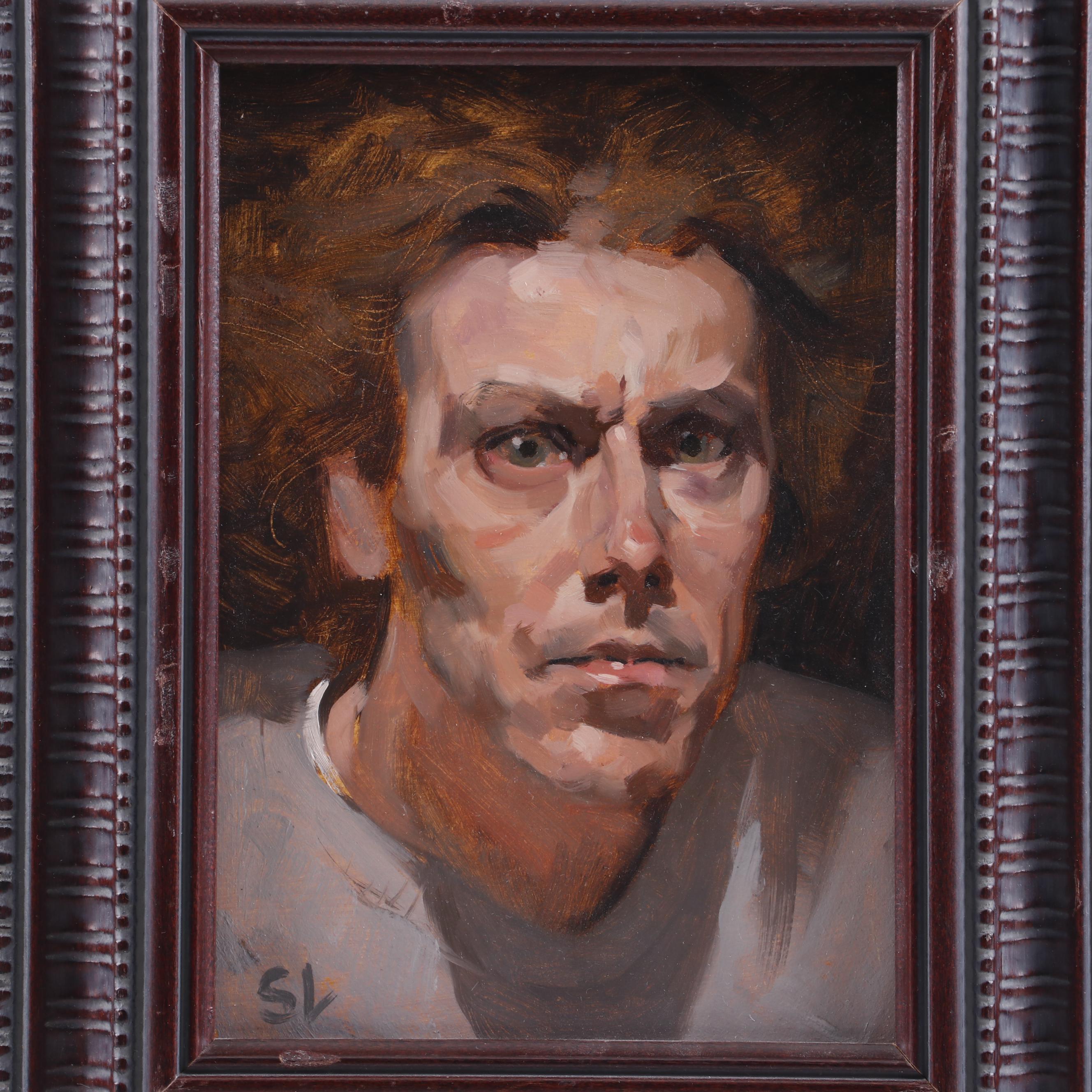 Stephen Luecke Self-Portrait and Still Life Oil Paintings