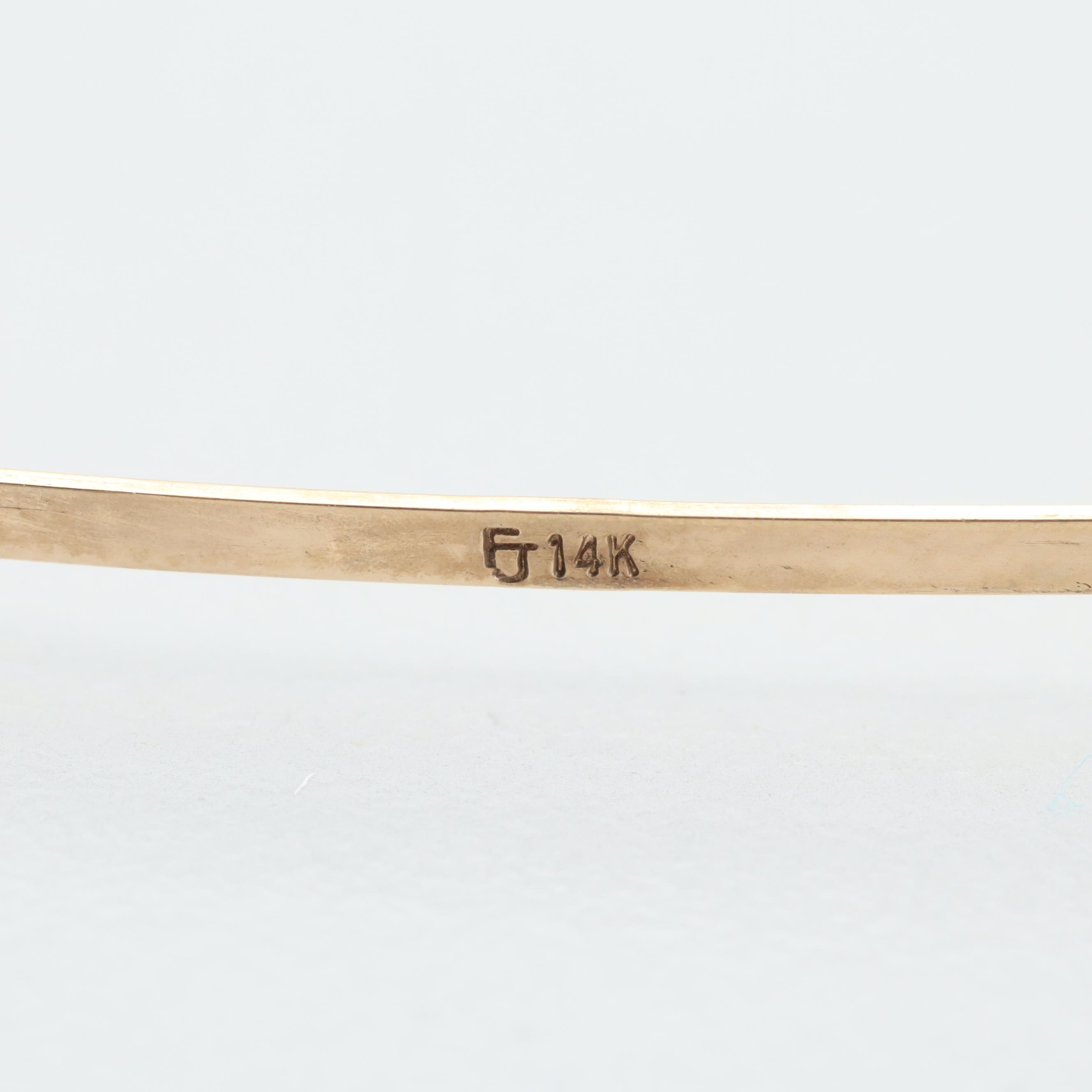 14K Yellow Gold Twisted Bangle Bracelet