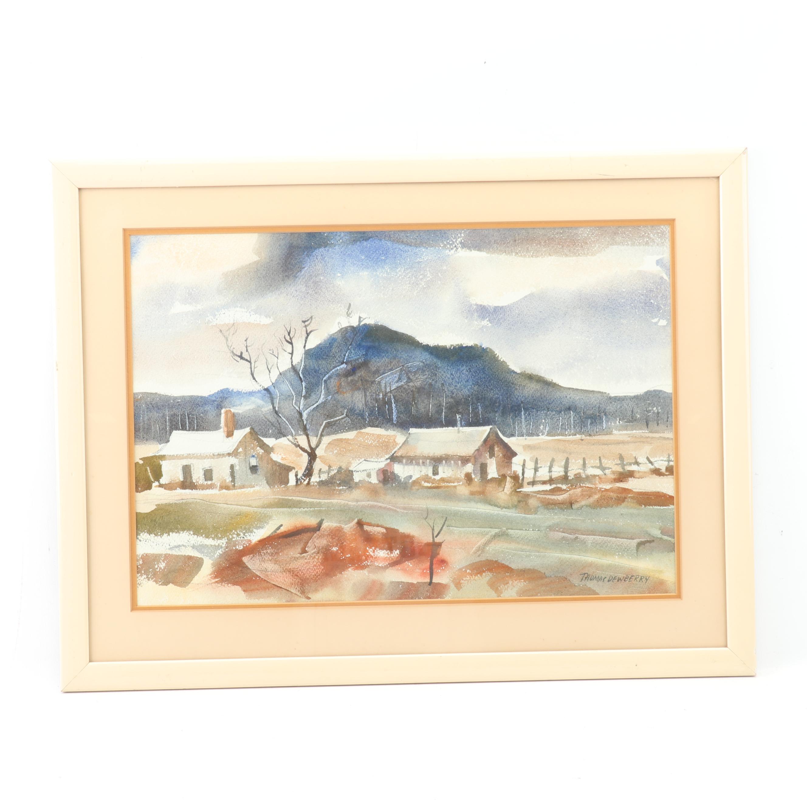 Thomas Dewberry Landscape Watercolor