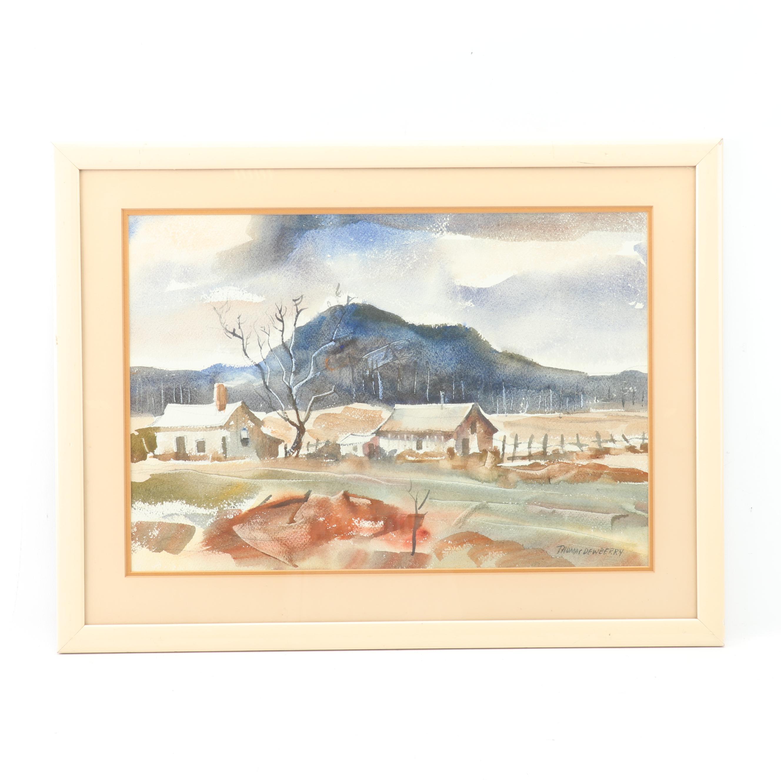 Thomas Dewberry Landscape Watercolor