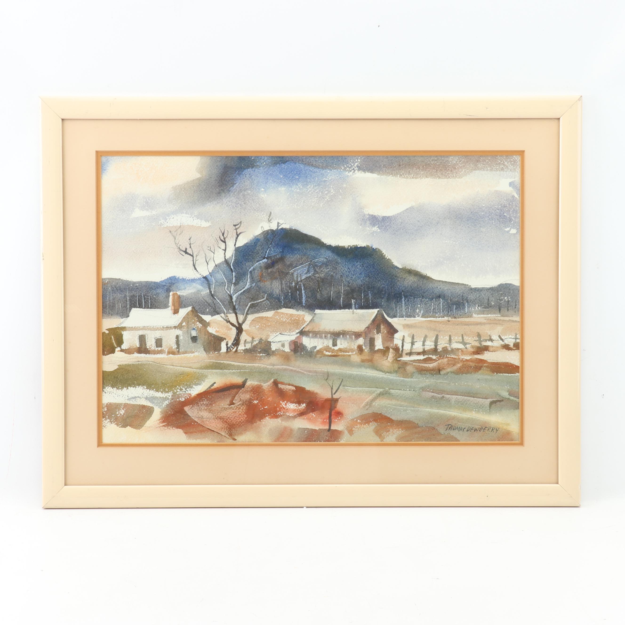 Thomas Dewberry Landscape Watercolor