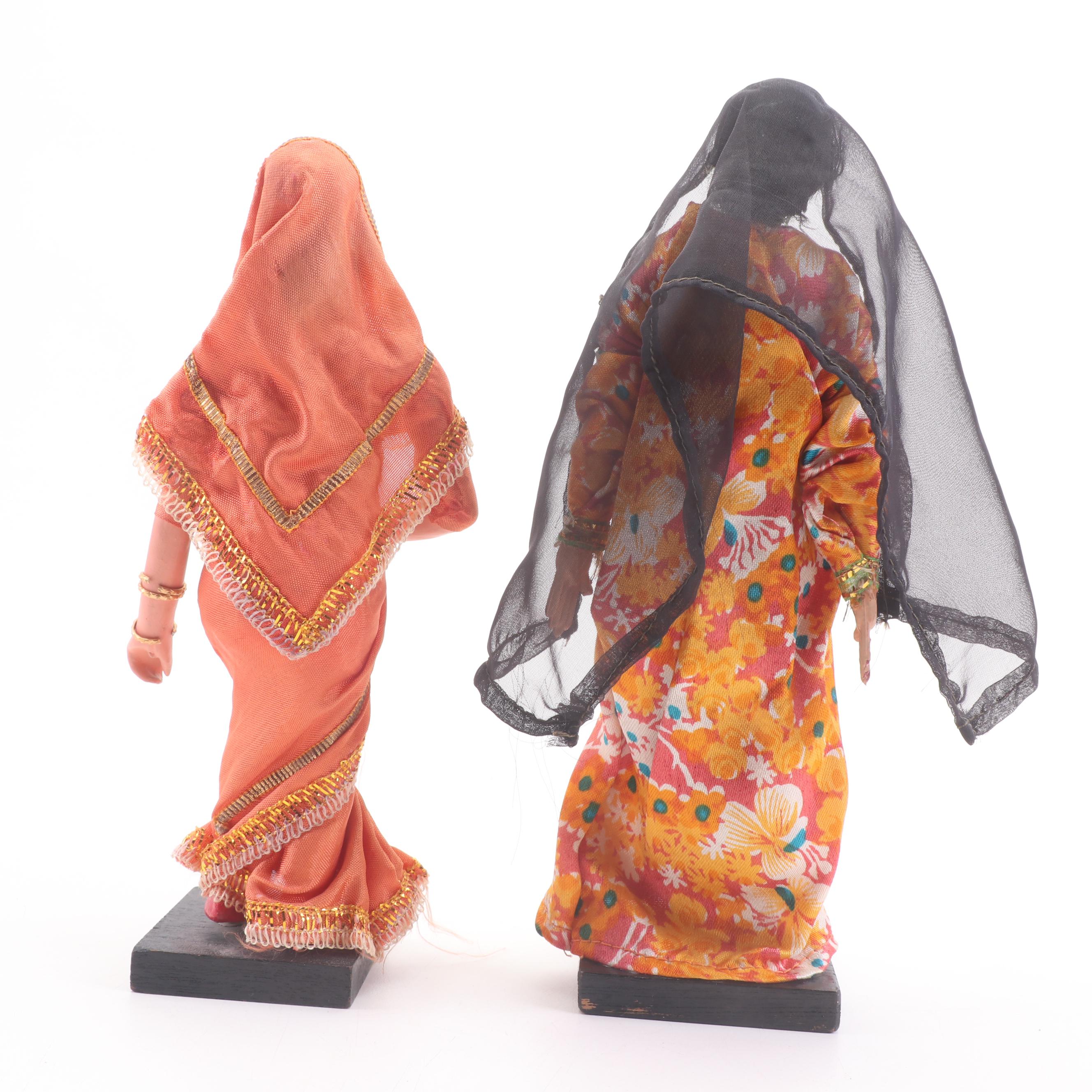 Dolls in Cultural Costumes Including Middle East and Southeast Asia
