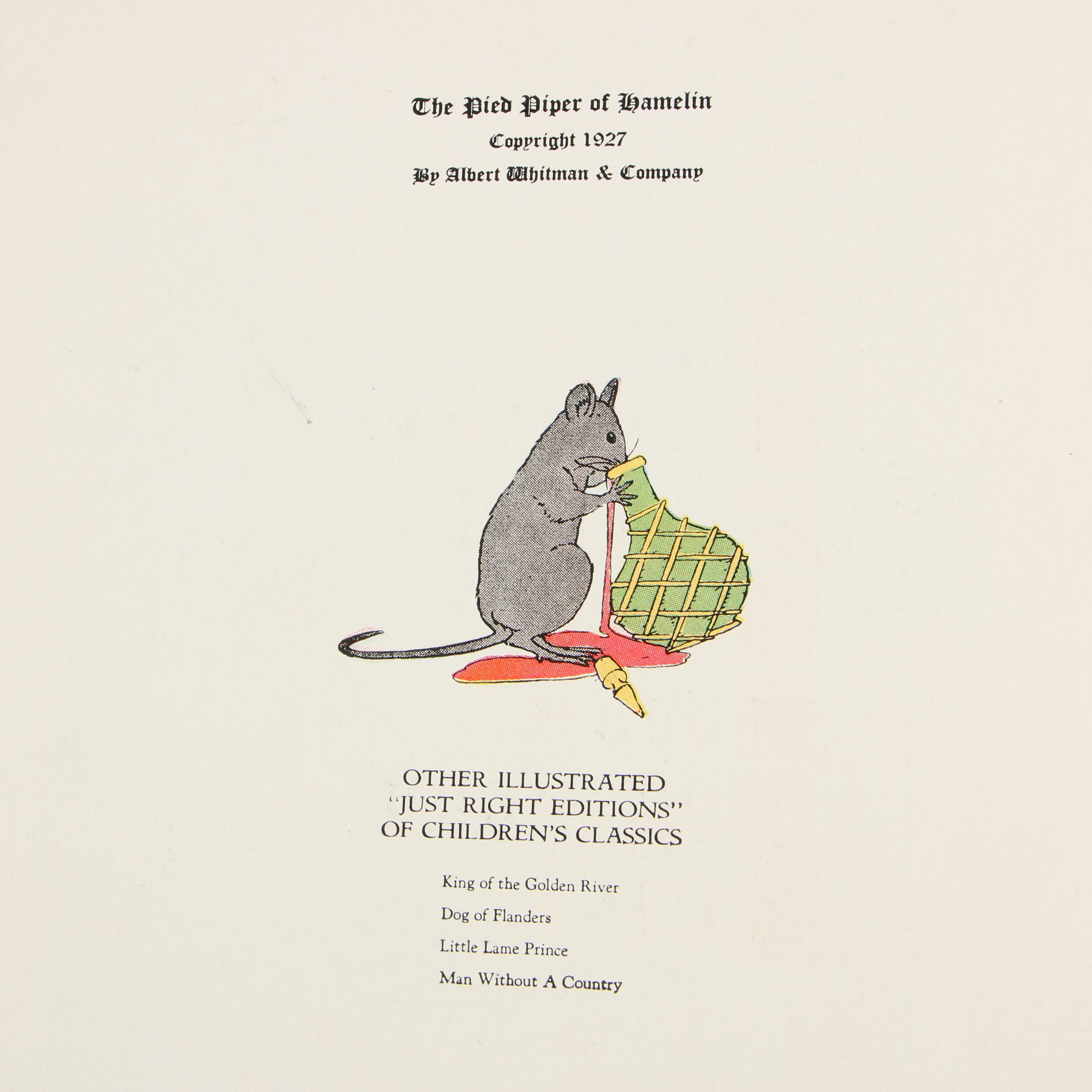 Illustrated "Pied Piper of Hamelin" and Other Children's Books