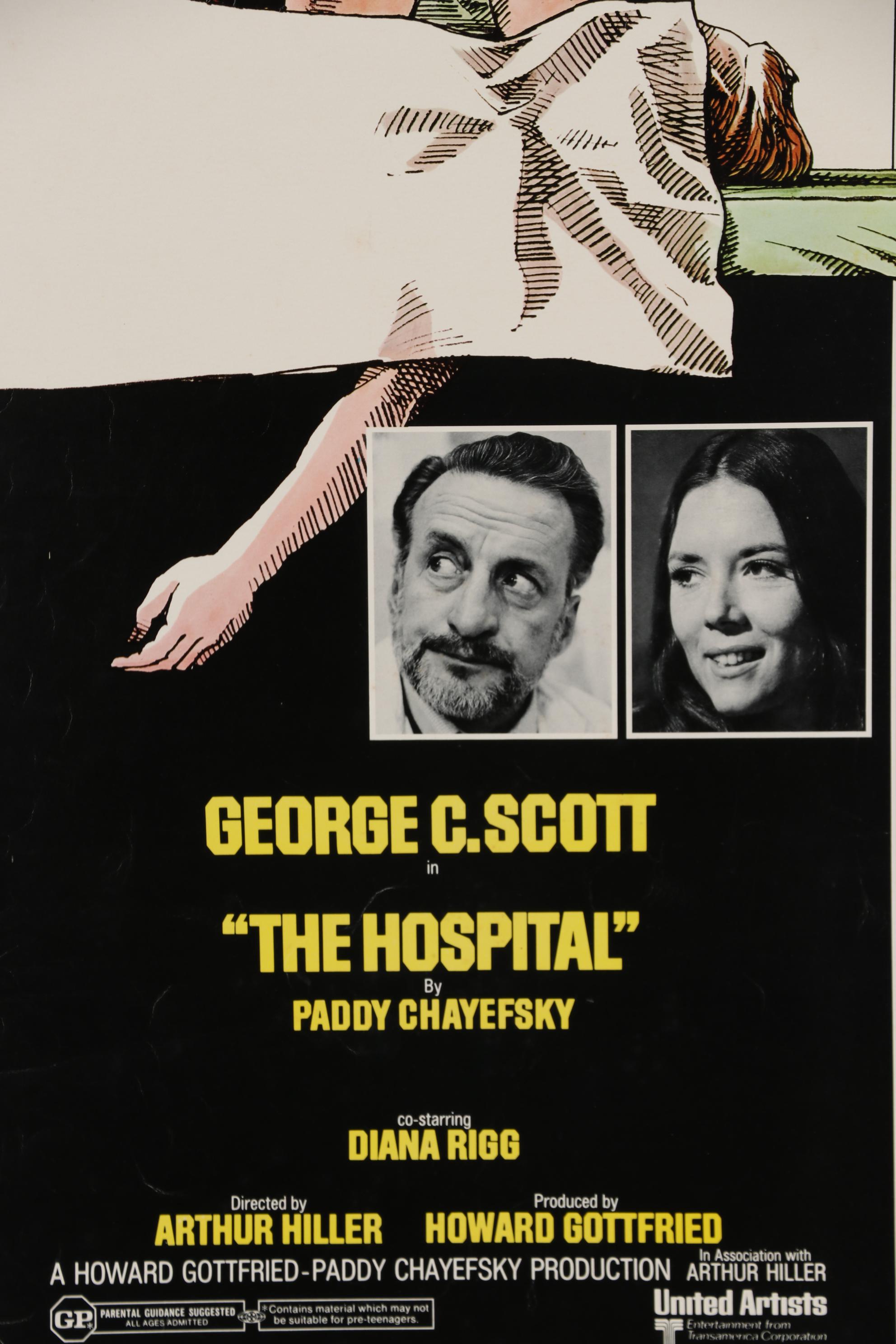 1972 Offset Lithograph Movie Poster "The Hospital"