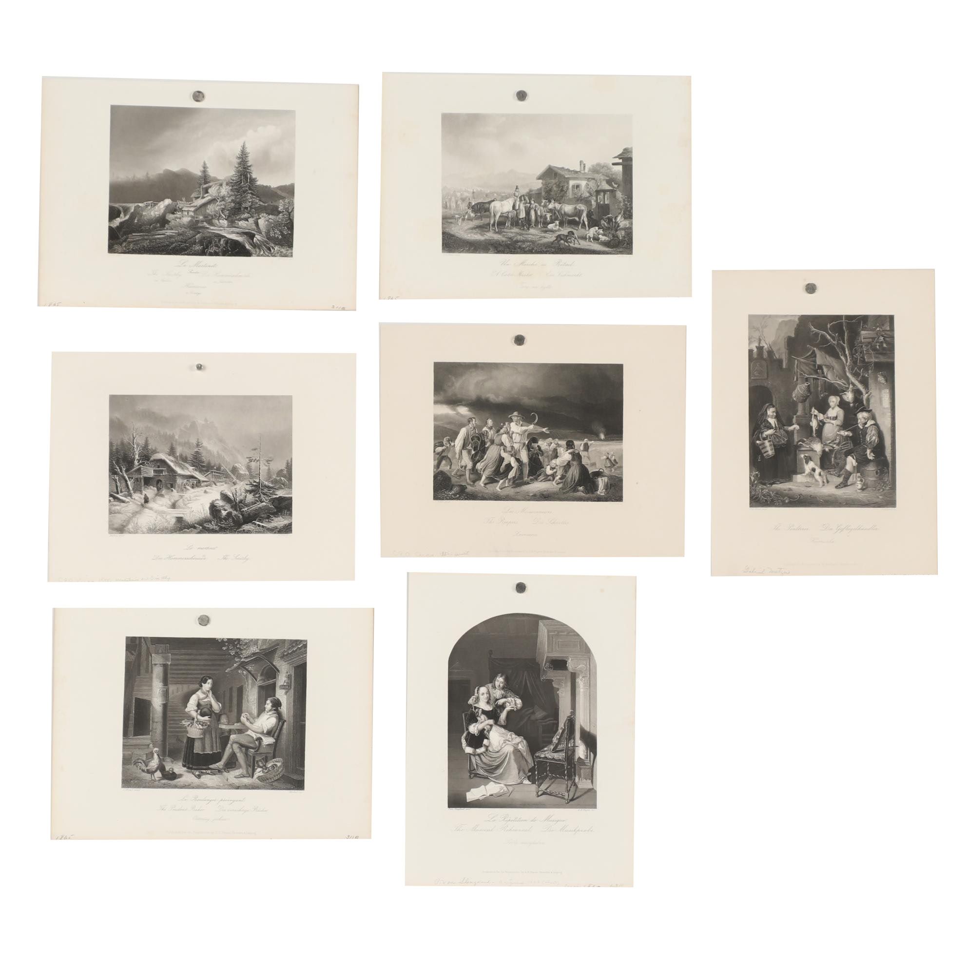 19th Century Engravings from "Payne's Royal Dresden Gallery"