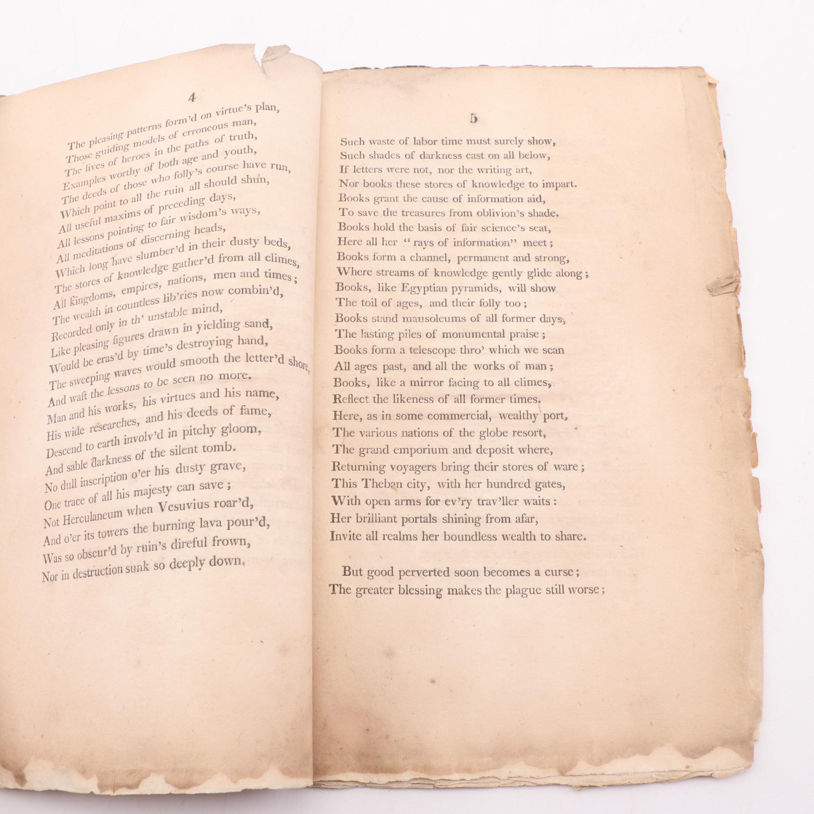 1807 "A Poem Delivered in Taunton" and 1856 "Hasty Pudding" Chapbooks