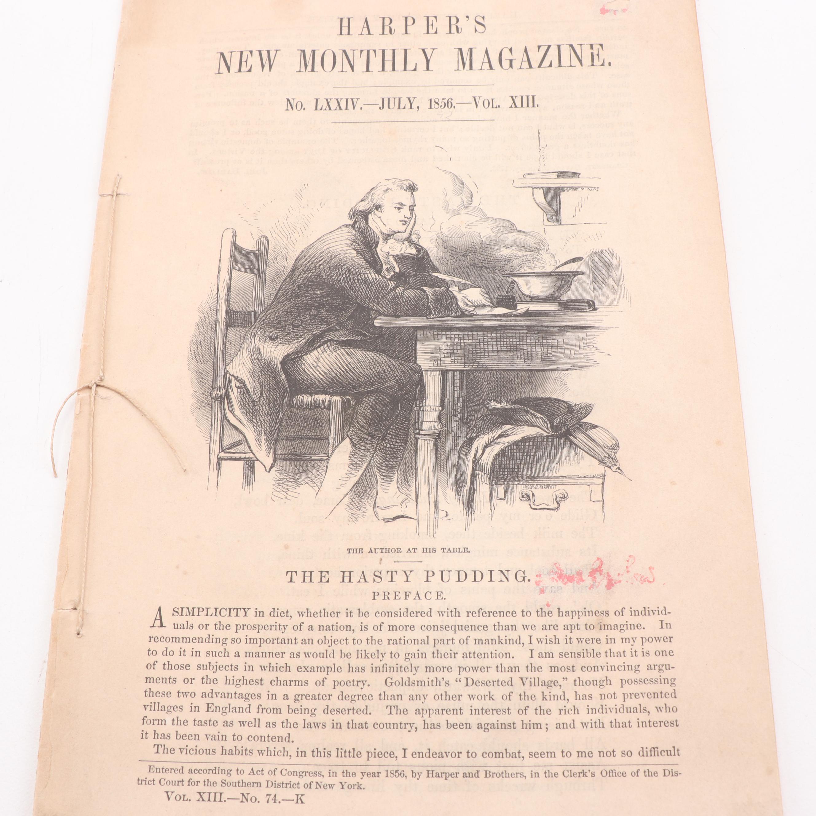 1807 "A Poem Delivered in Taunton" and 1856 "Hasty Pudding" Chapbooks