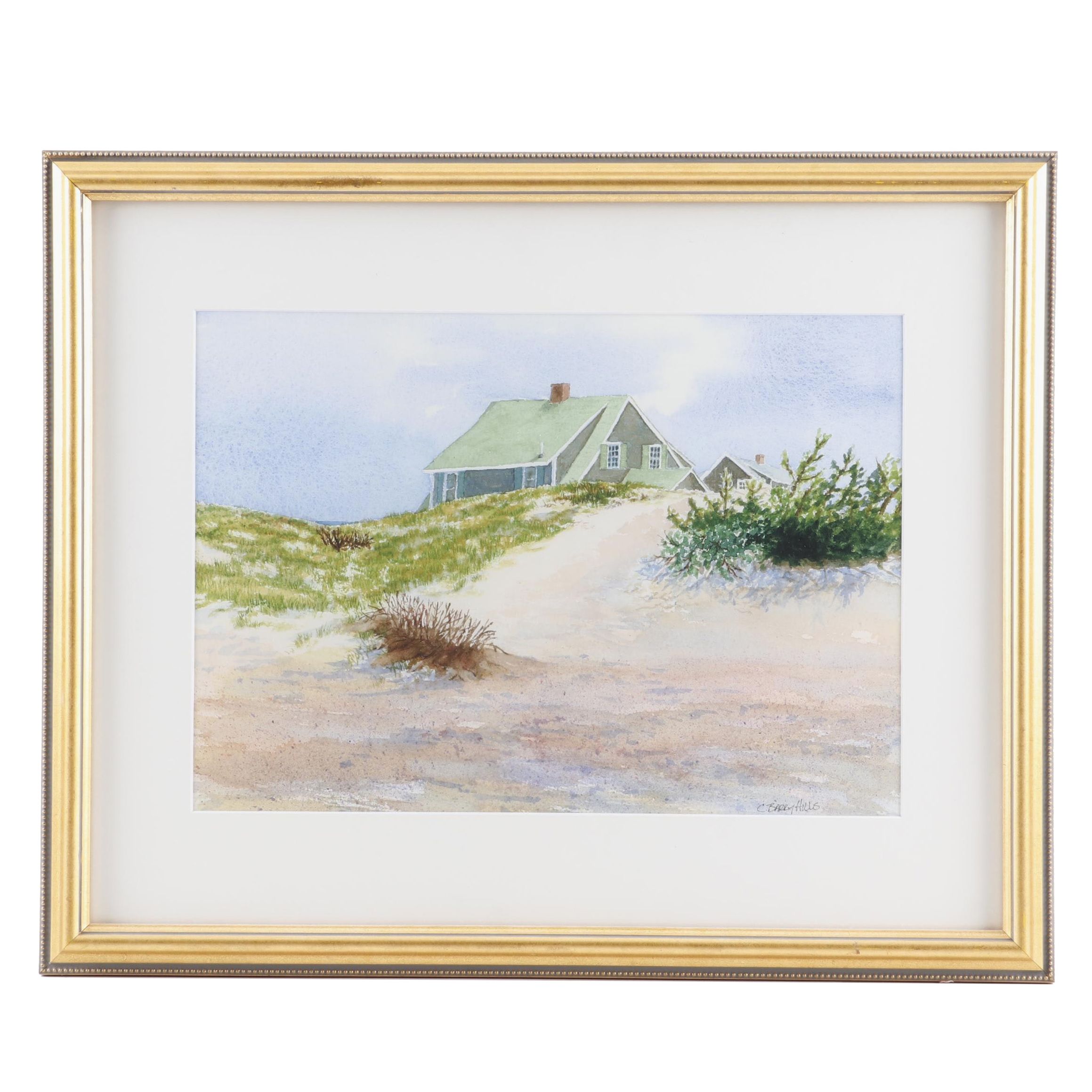 C. Barry Hills Landscape Watercolor Painting