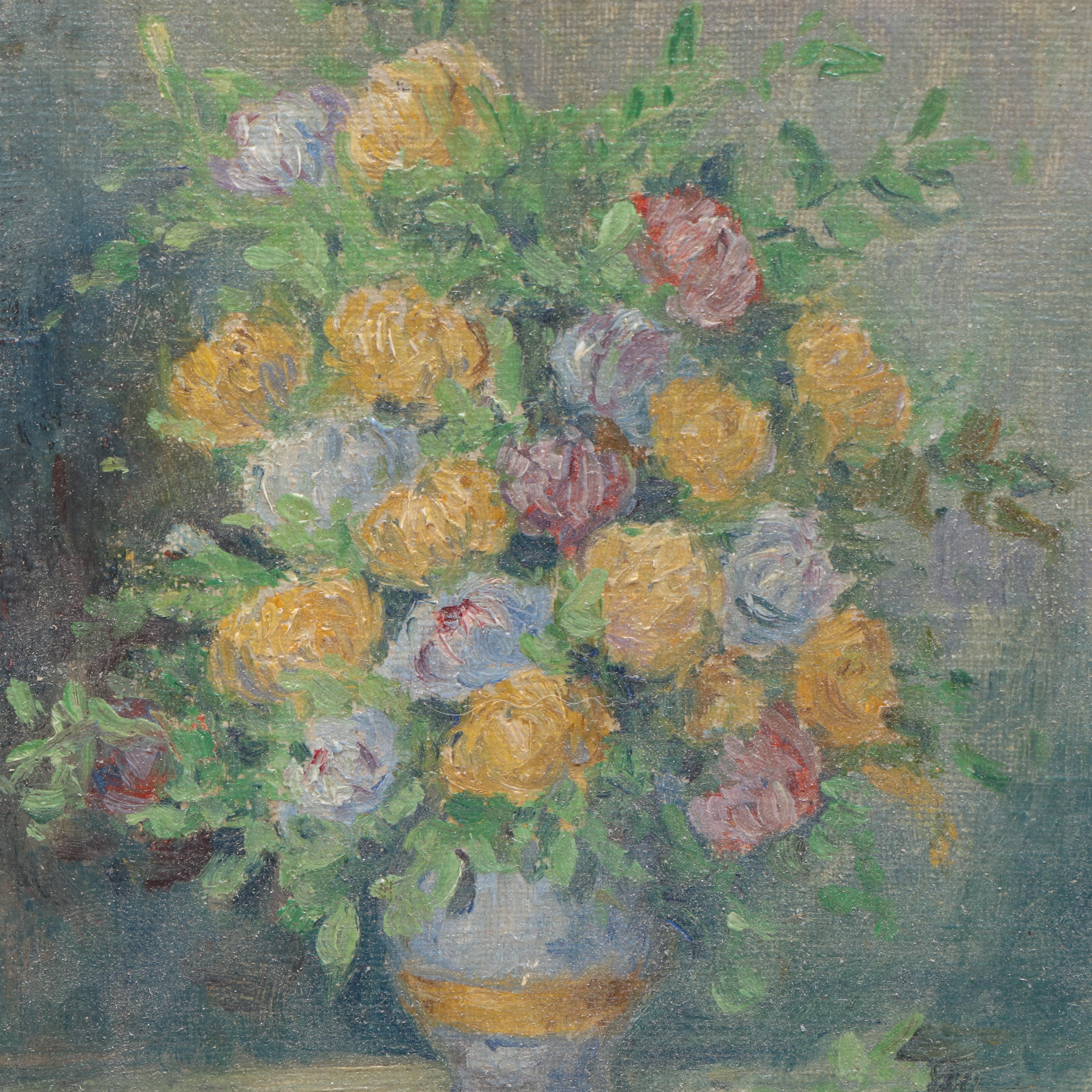 Jeannette Swing Lewis Floral Still Life Oil Paintings
