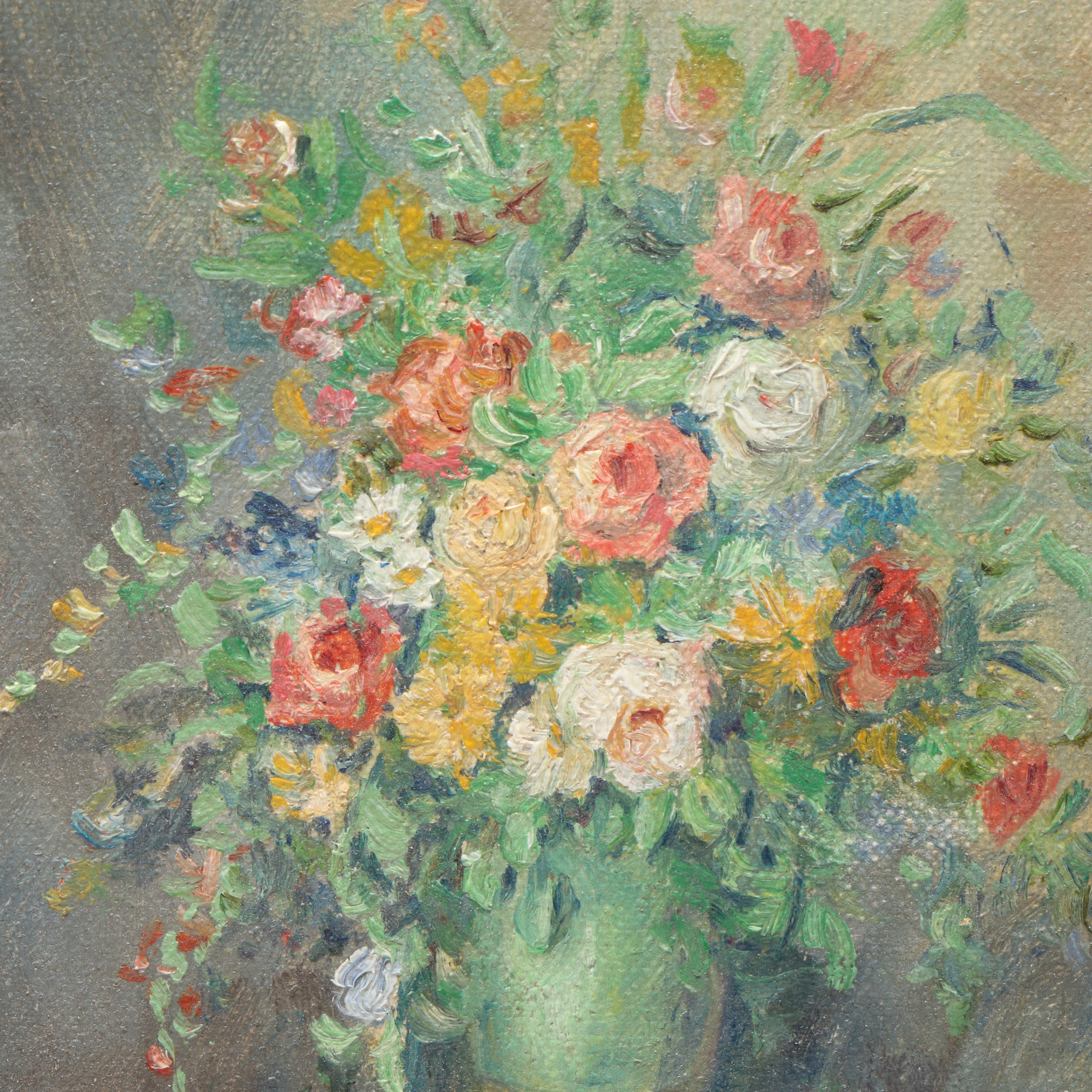 Jeannette Swing Lewis Floral Still Life Oil Paintings