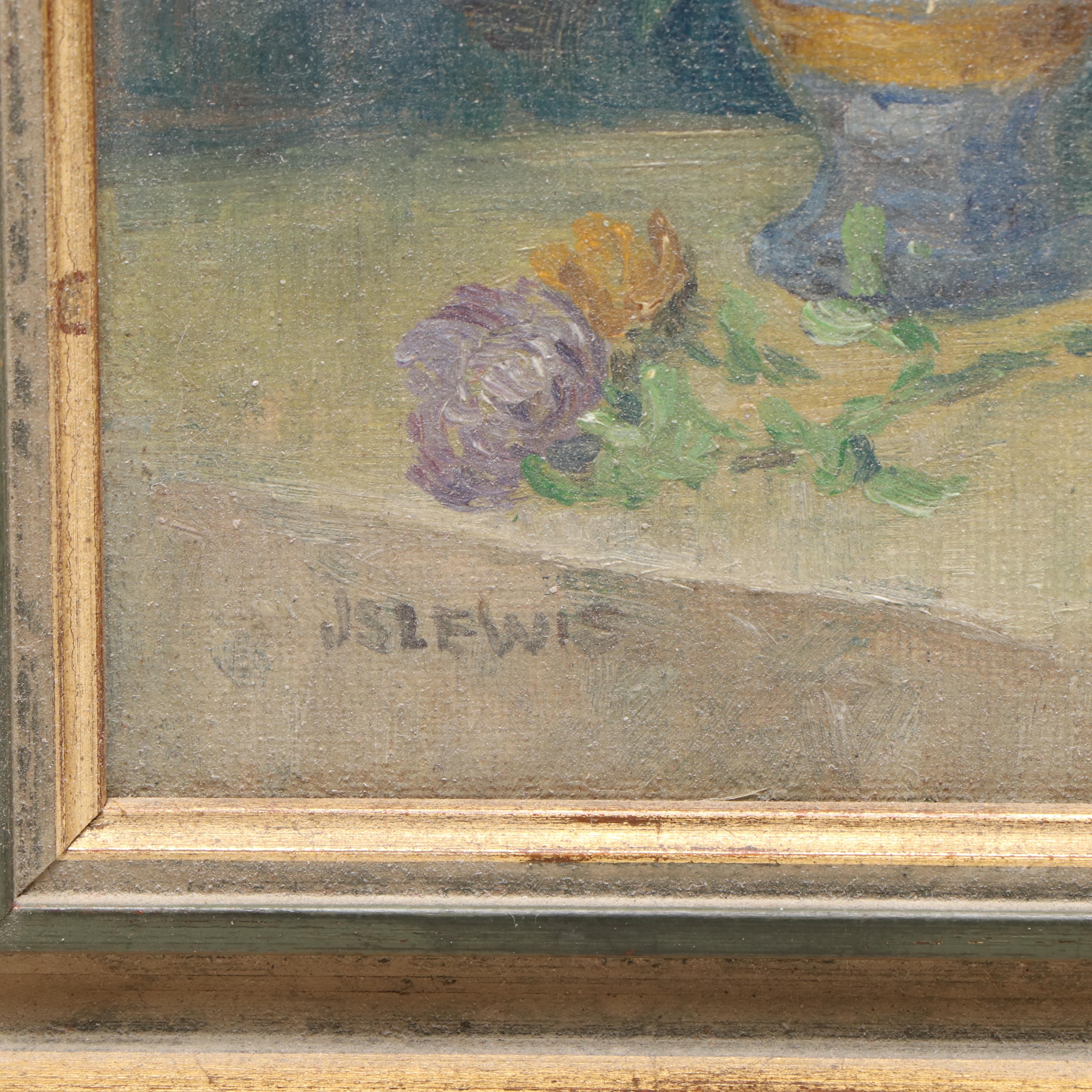 Jeannette Swing Lewis Floral Still Life Oil Paintings