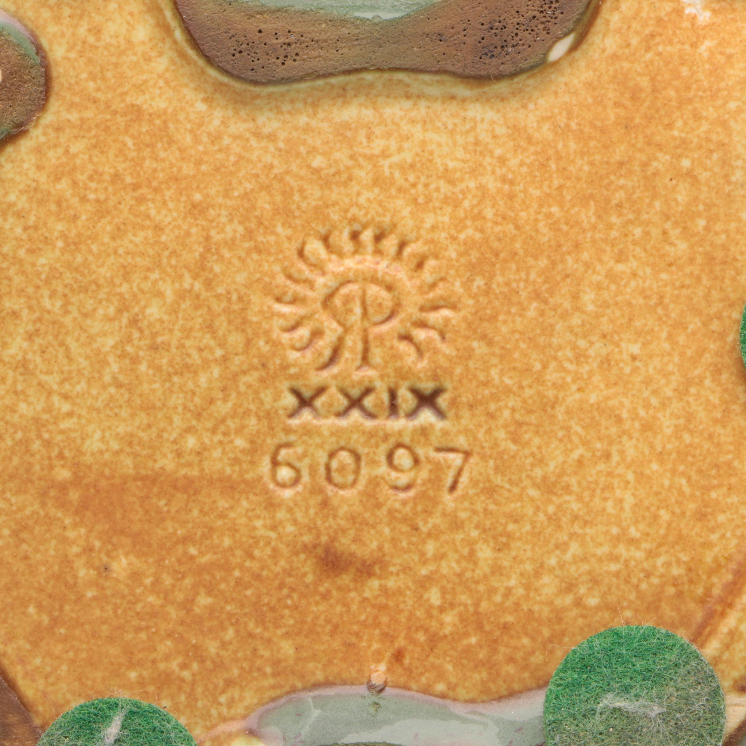 Rookwood Pottery Matte Green Frog Ash Tray, 1929