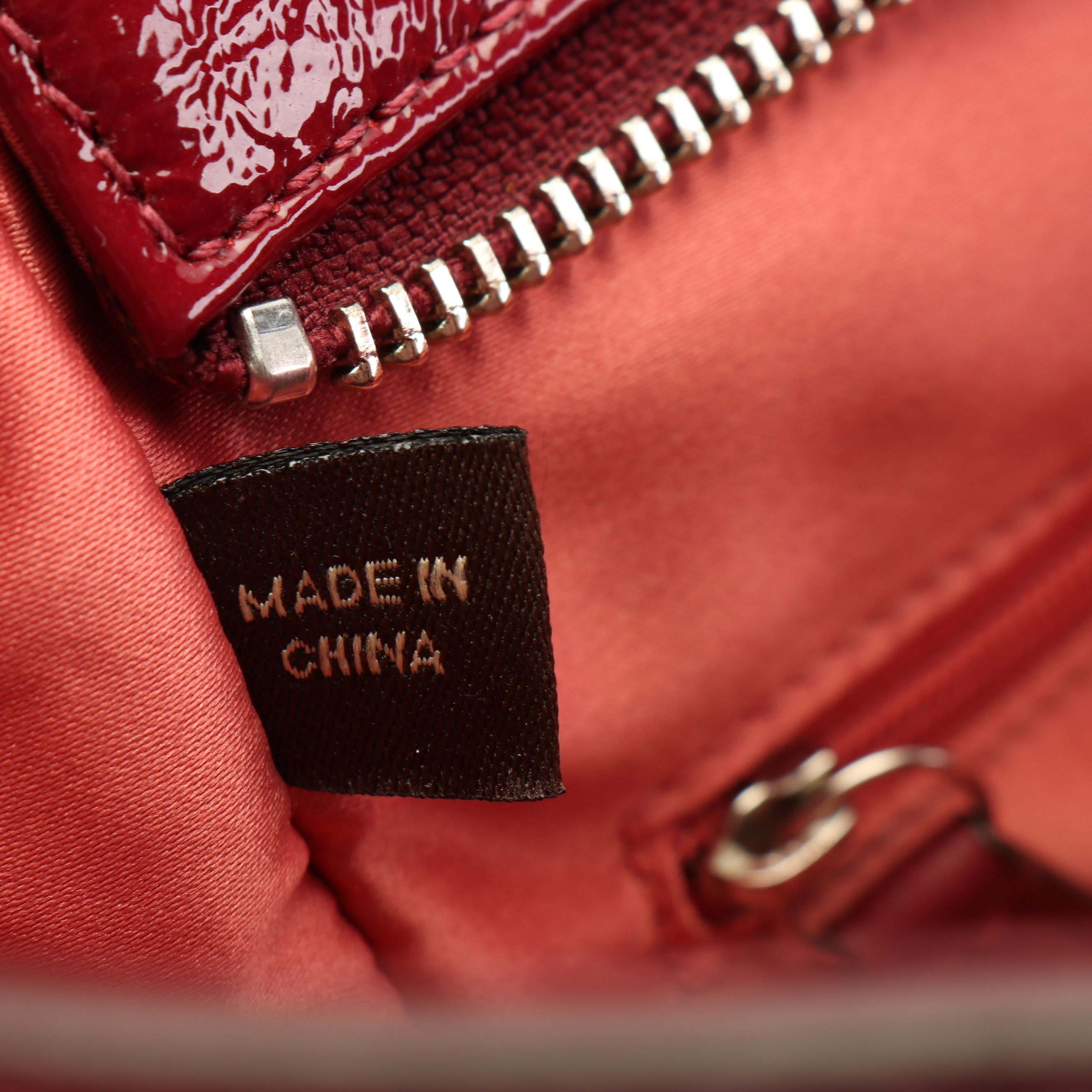 Coach Red Patent Leather Tote Shoulder Bag