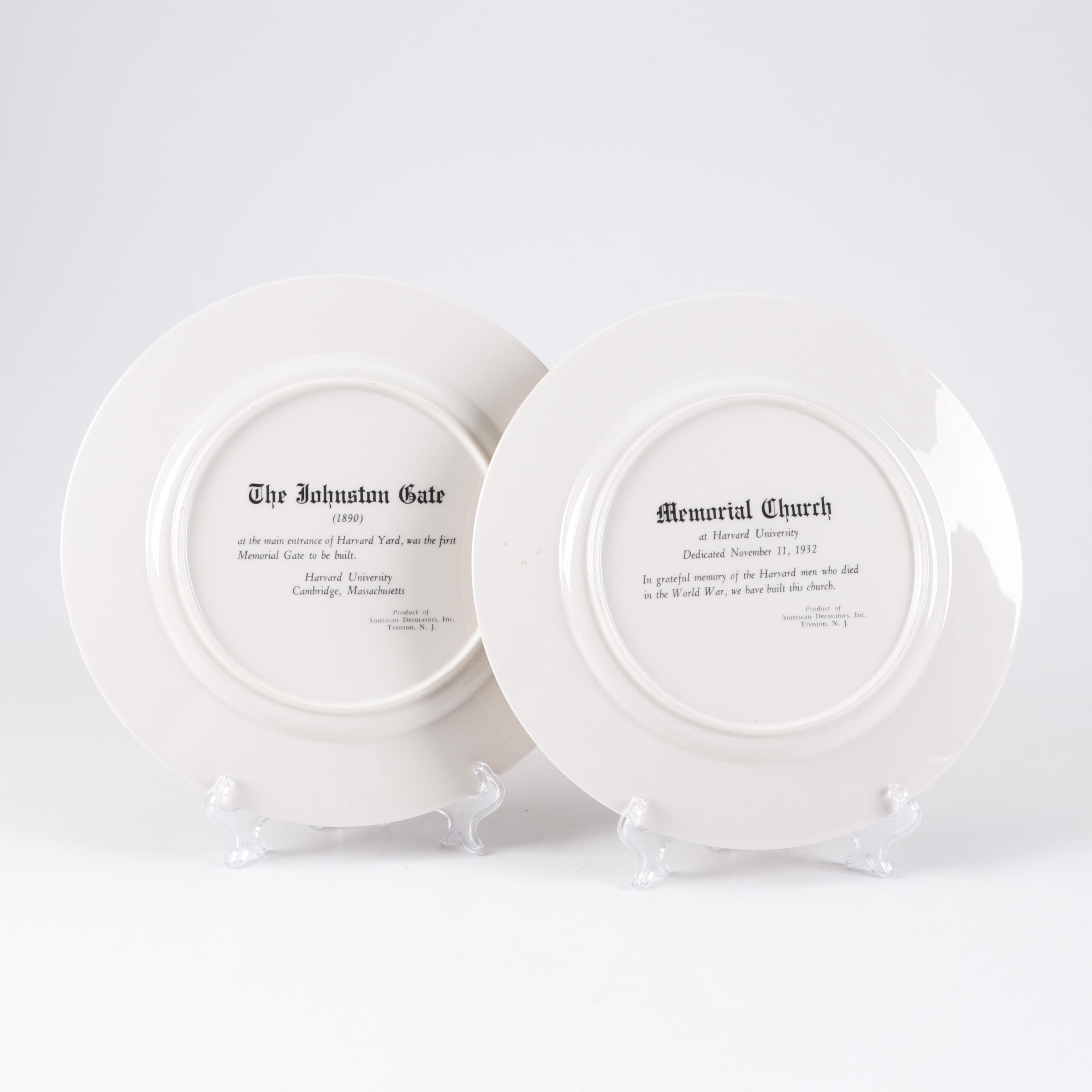 Harvard University Souvenir Collector's Plates, Beer Mugs, and Coin Bank