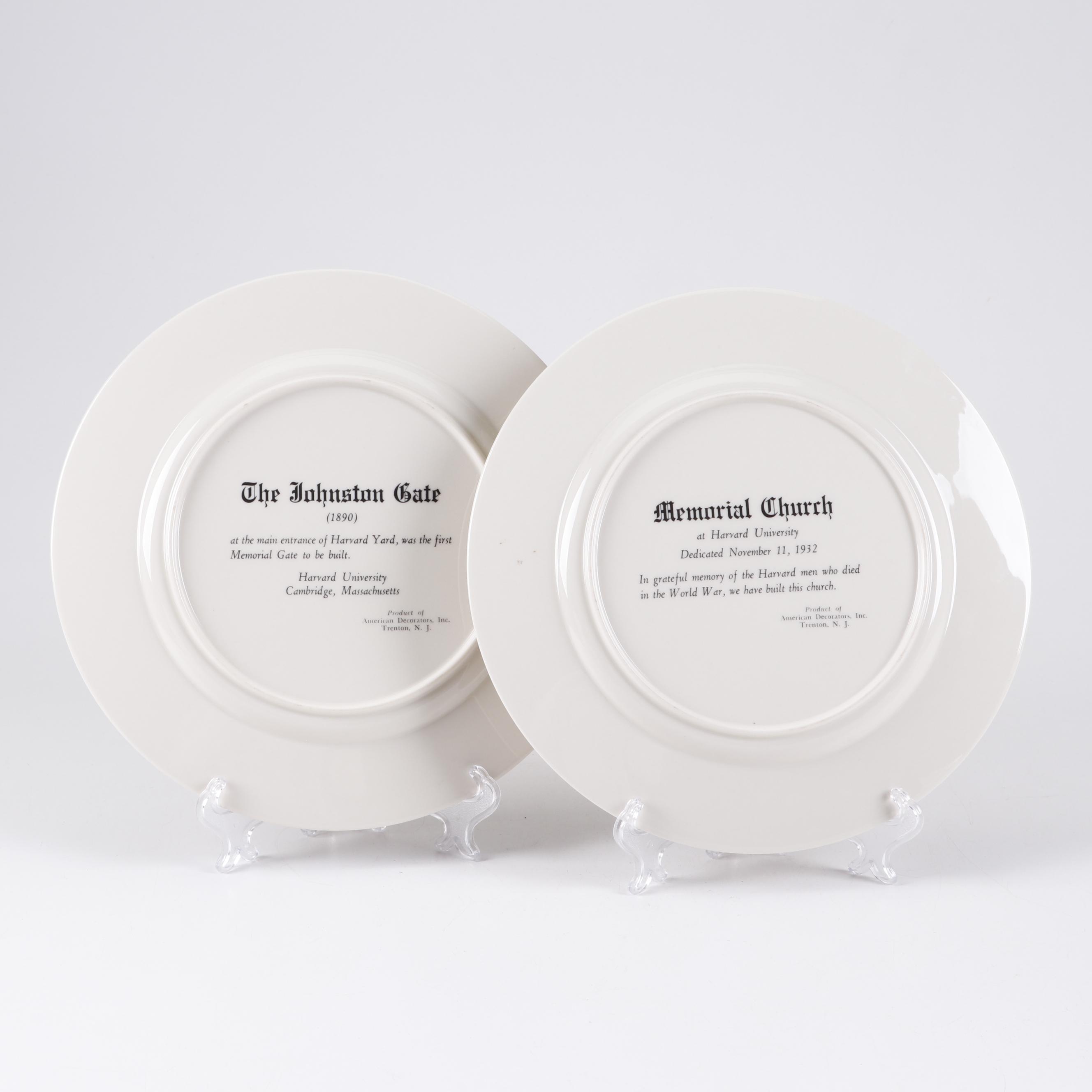 Harvard University Souvenir Collector's Plates, Beer Mugs, and Coin Bank