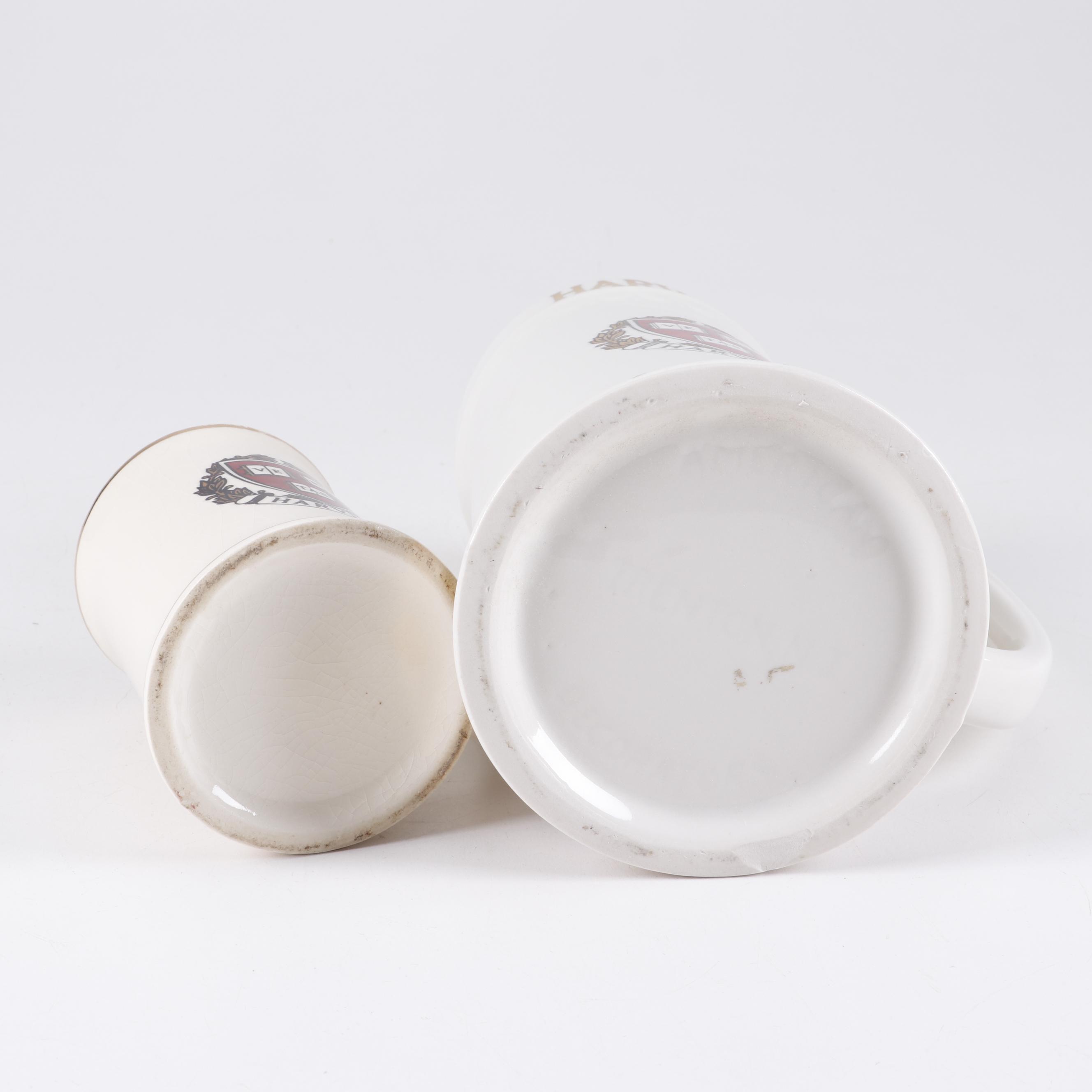 Harvard University Souvenir Collector's Plates, Beer Mugs, and Coin Bank