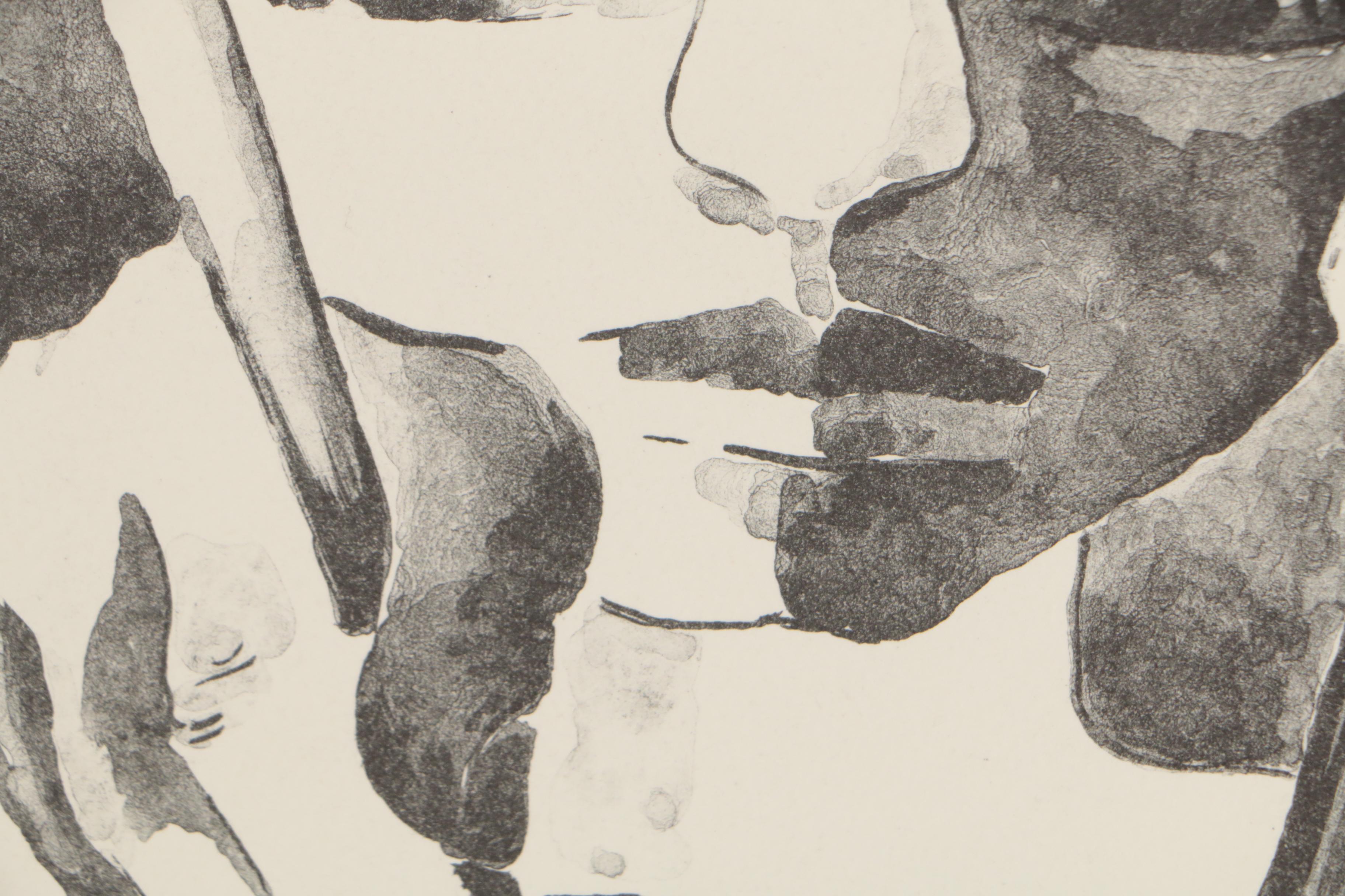 Margaret Sussman Lithograph of Scientific Figure