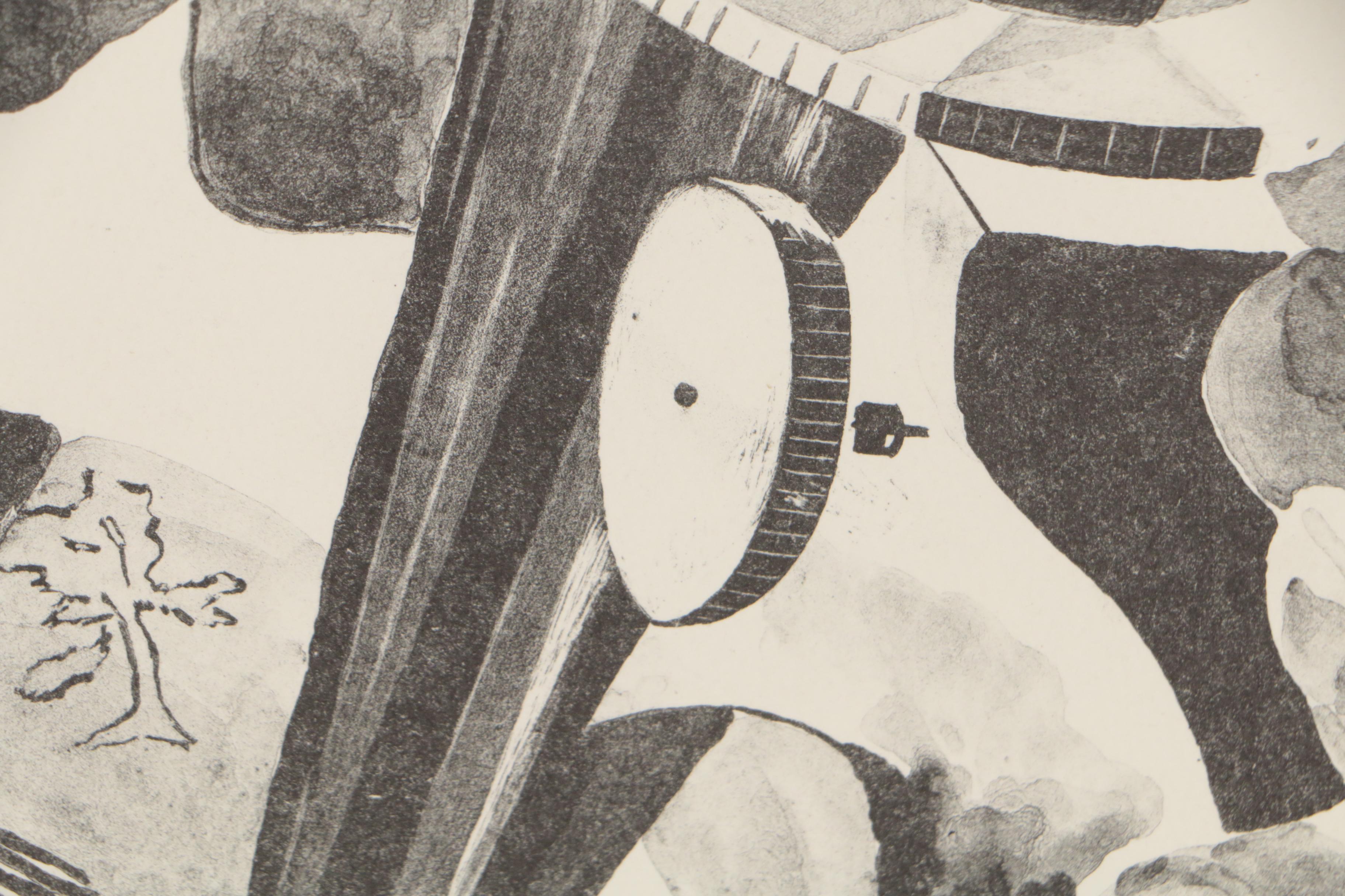 Margaret Sussman Lithograph of Scientific Figure