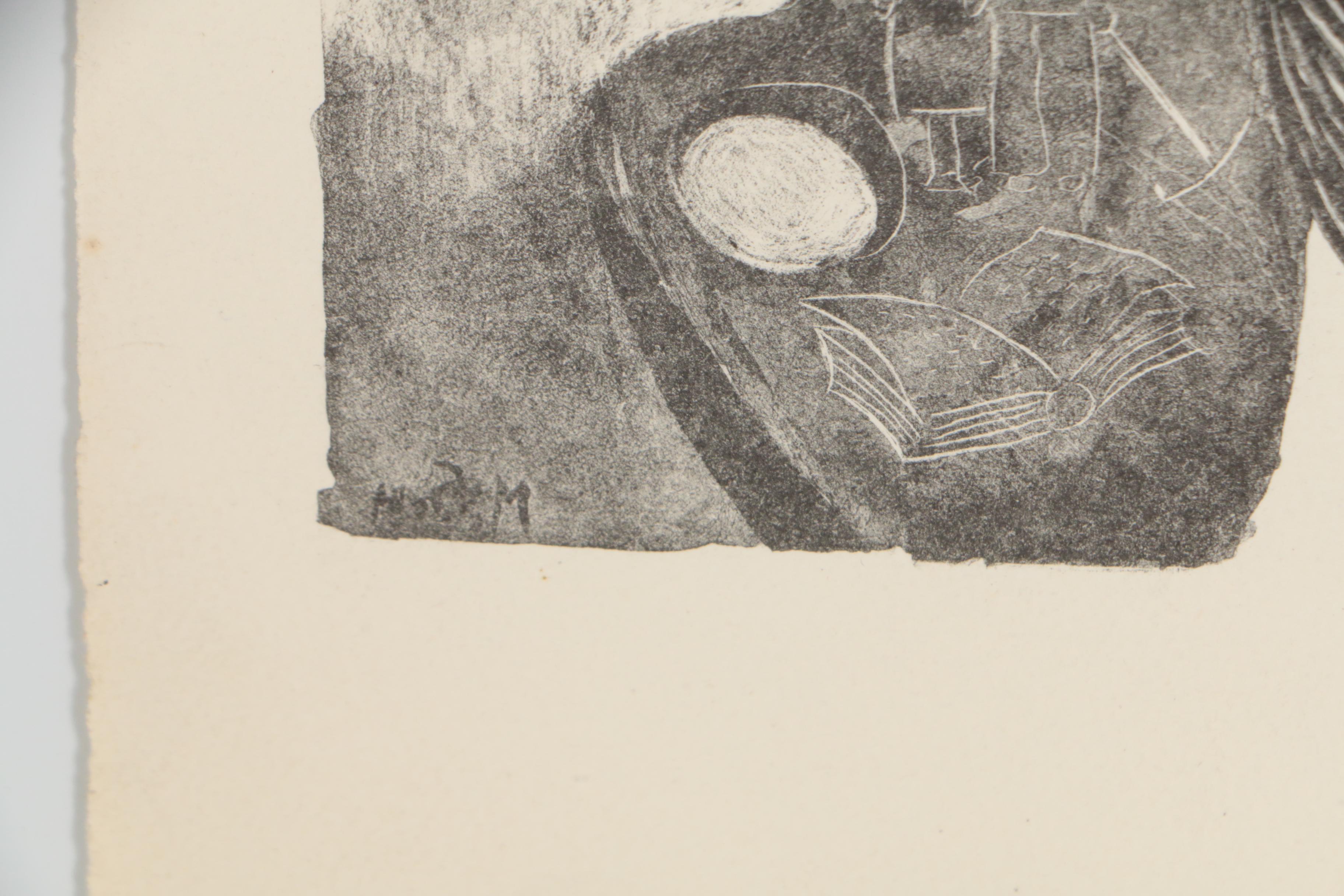 Margaret Sussman Lithograph of Scientific Figure