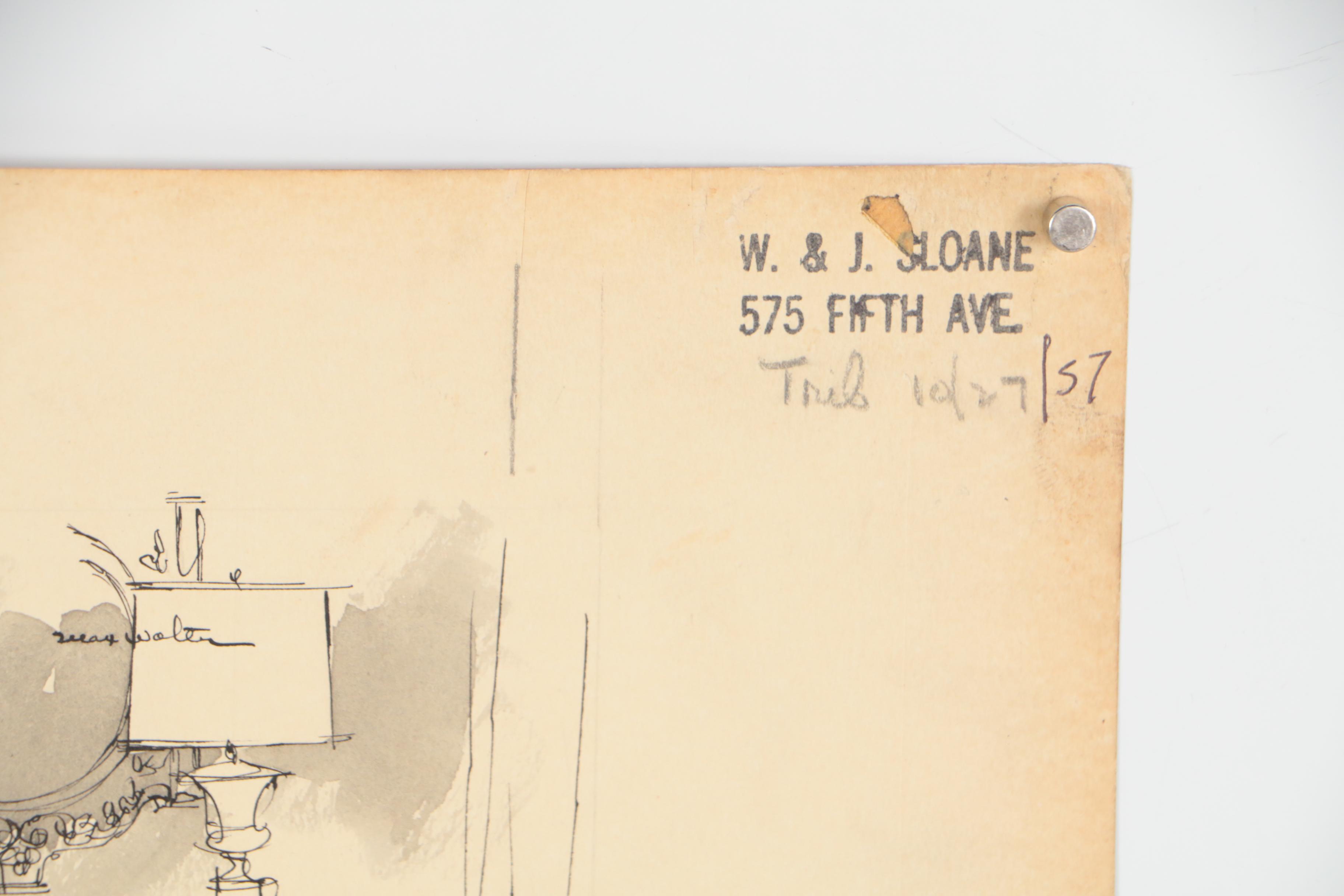 Max Walter Furniture Design Illustrations for W. & J. Sloane