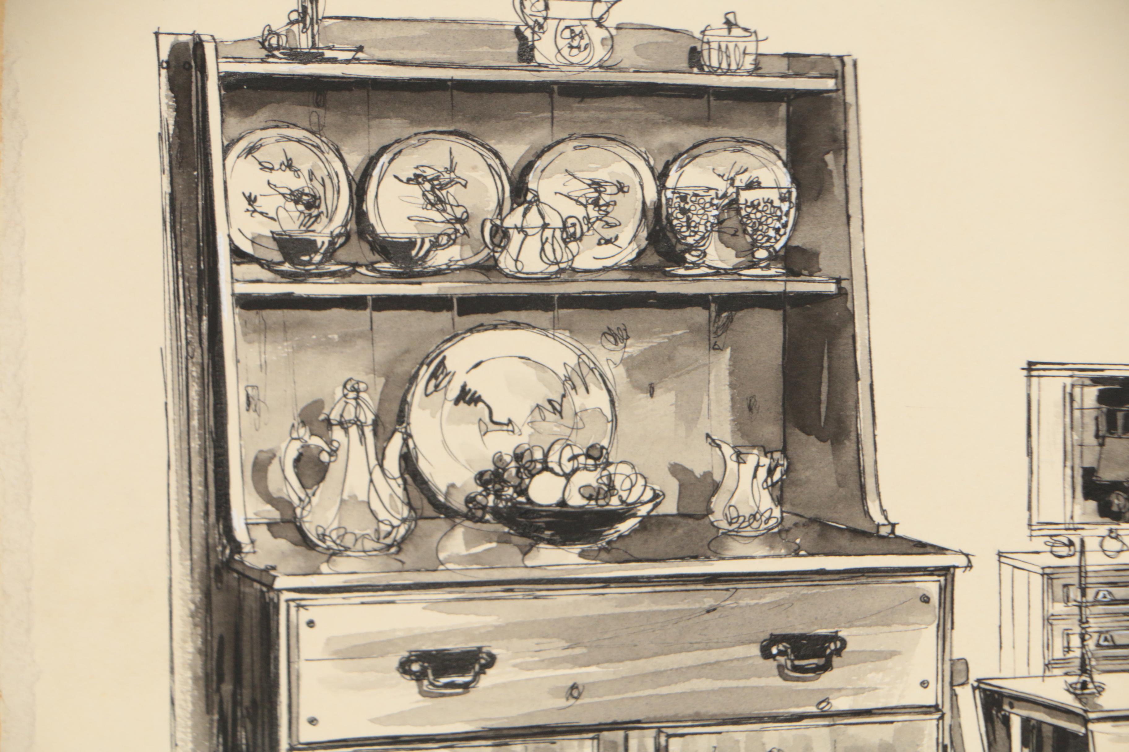 Max Walter Furniture Design Illustrations for W. & J. Sloane