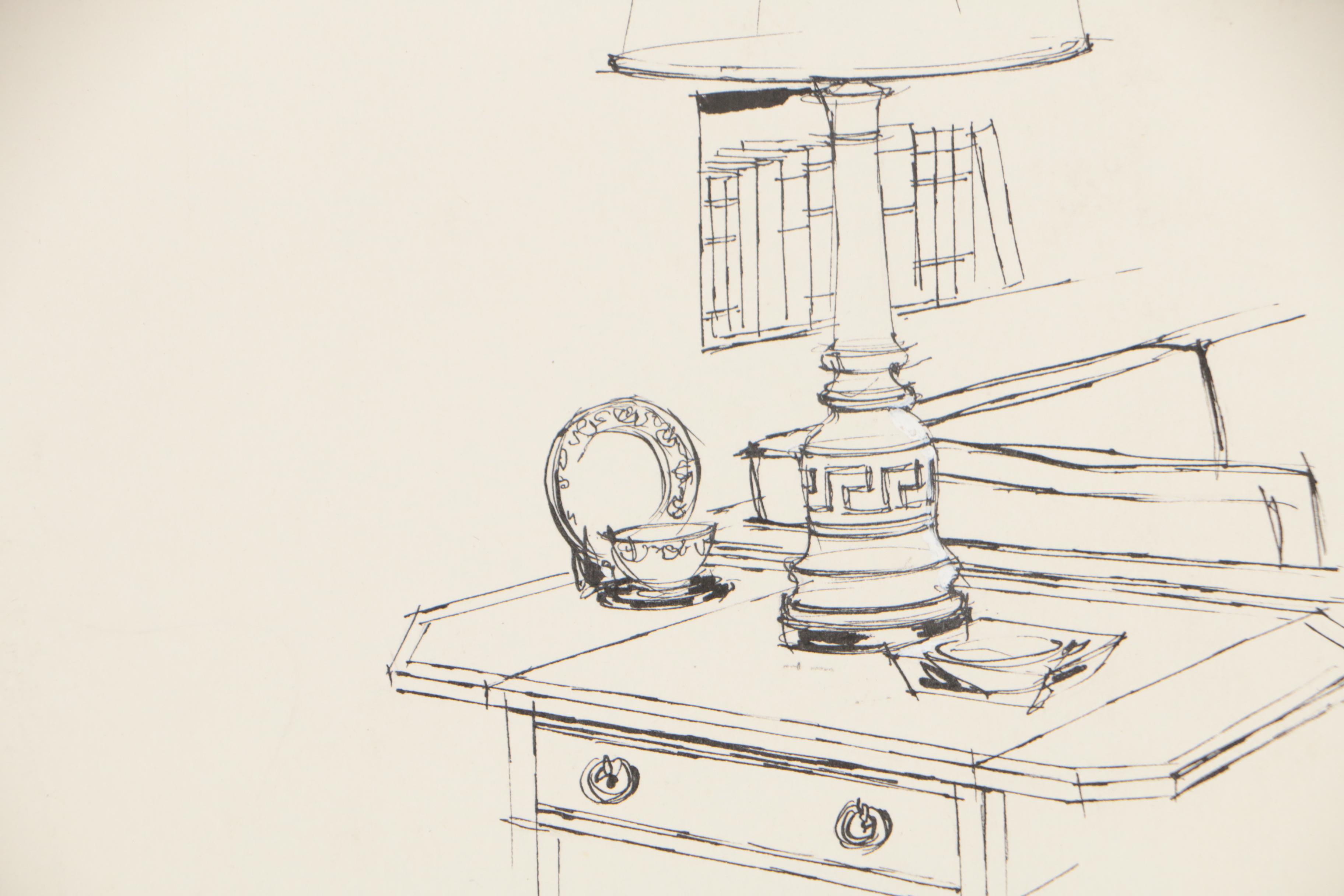 Max Walter Furniture Design Illustrations for W. & J. Sloane