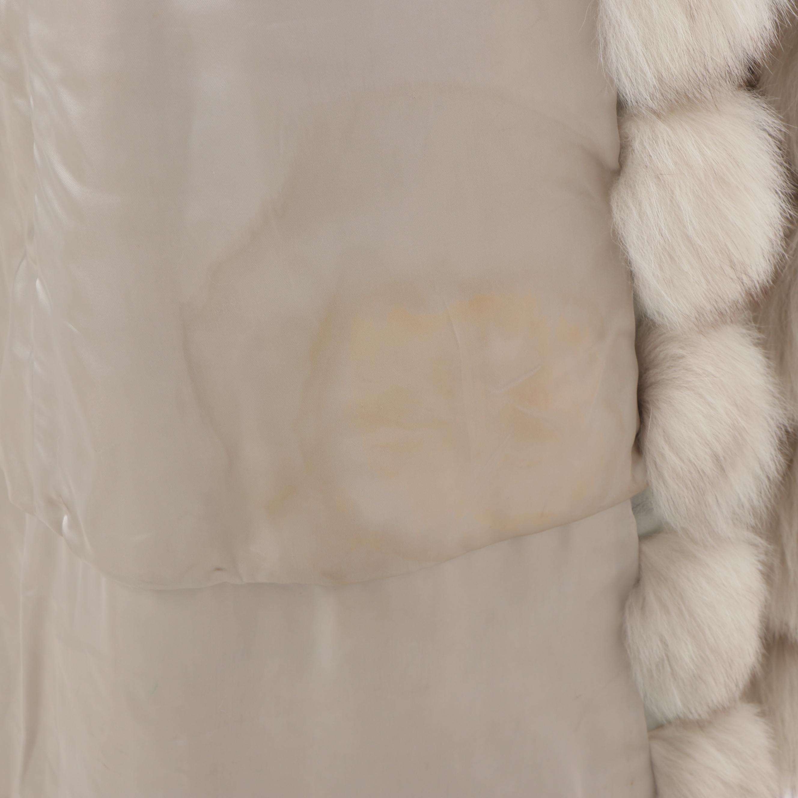 Donald Brooks Fox Fur Extendable Coat with Shawl Collar, Vintage