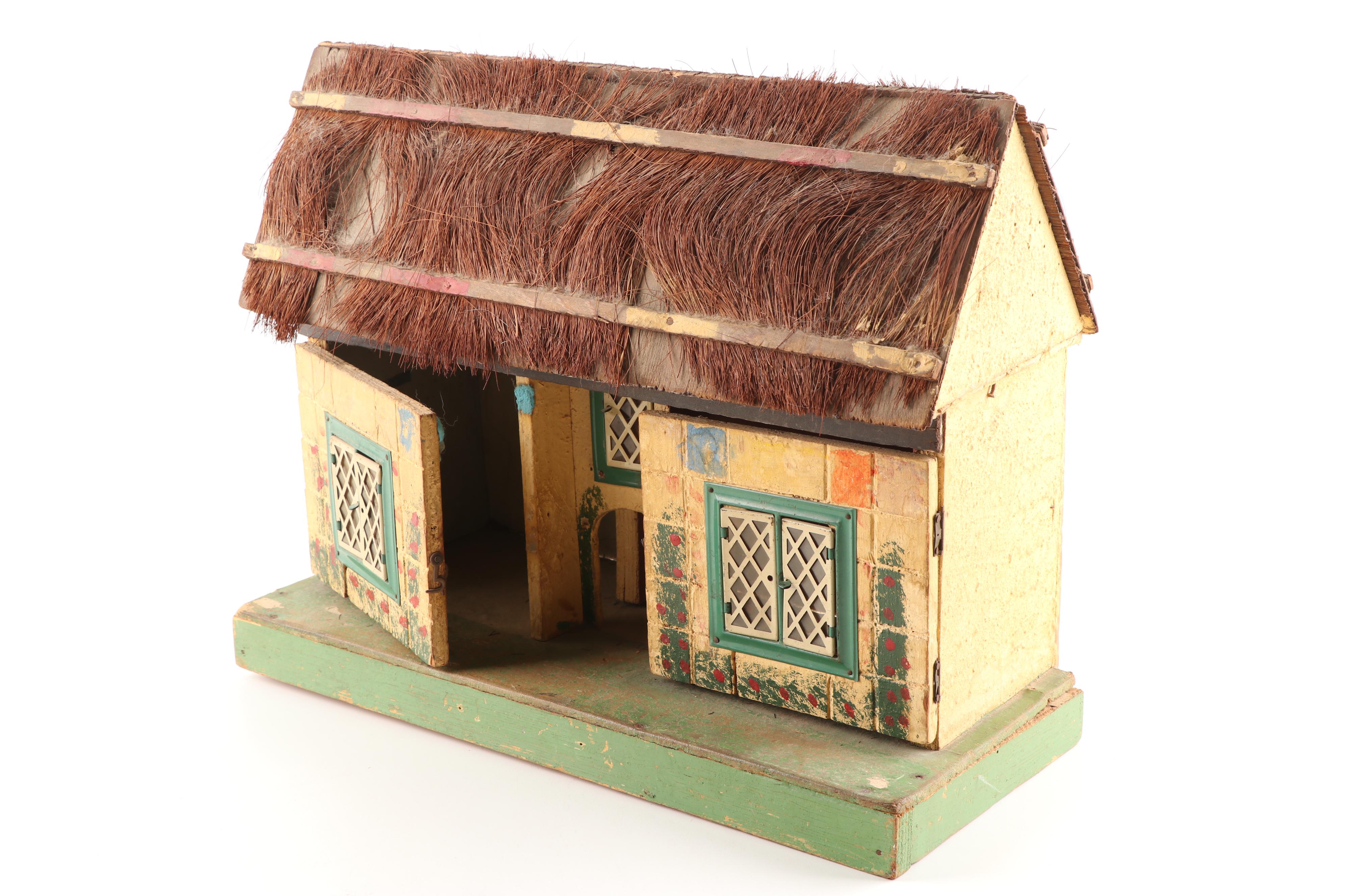 Vintage European Cottage Style Doll House, Early 20th Century