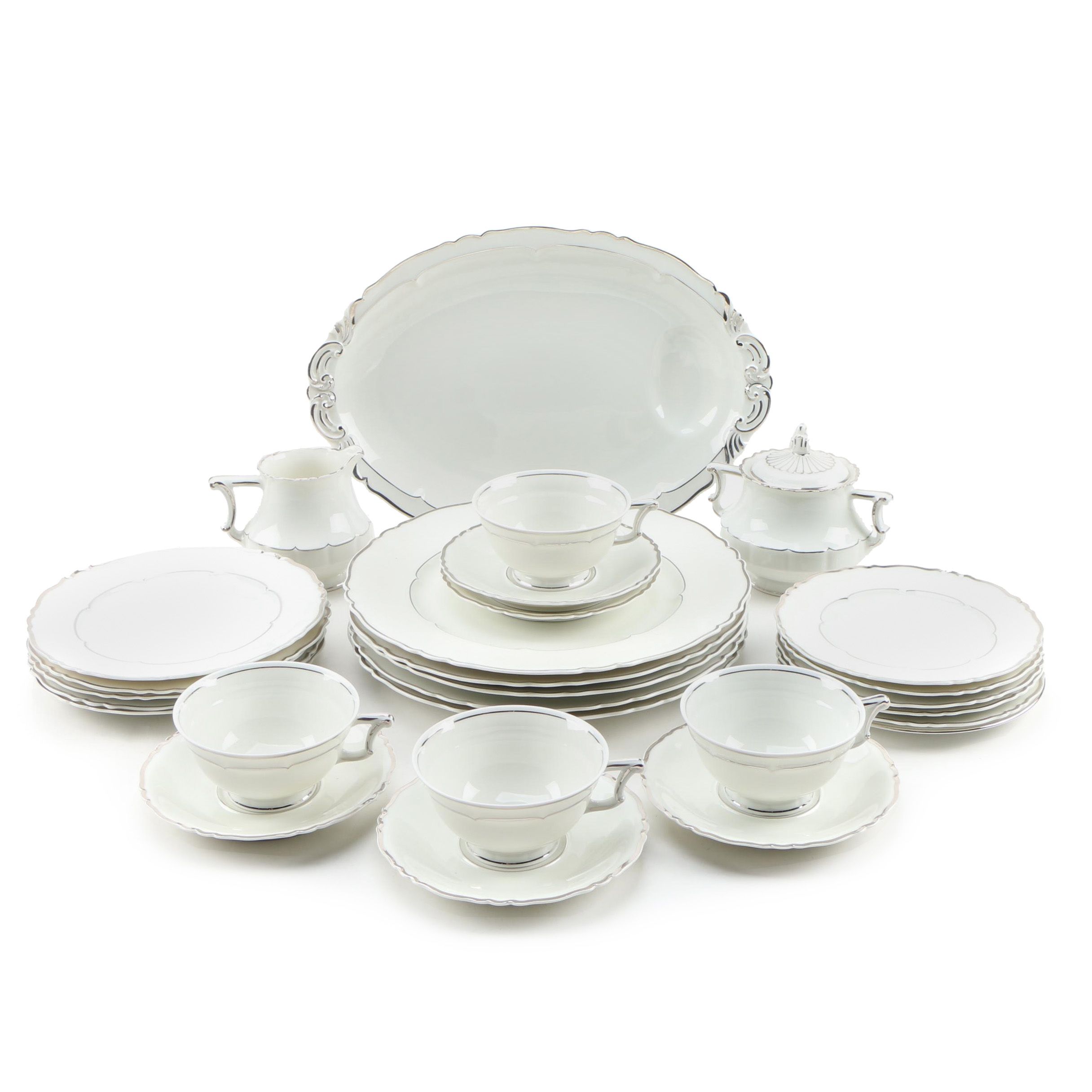 Haviland "Versailles Platinum Trim" China Dinnerware