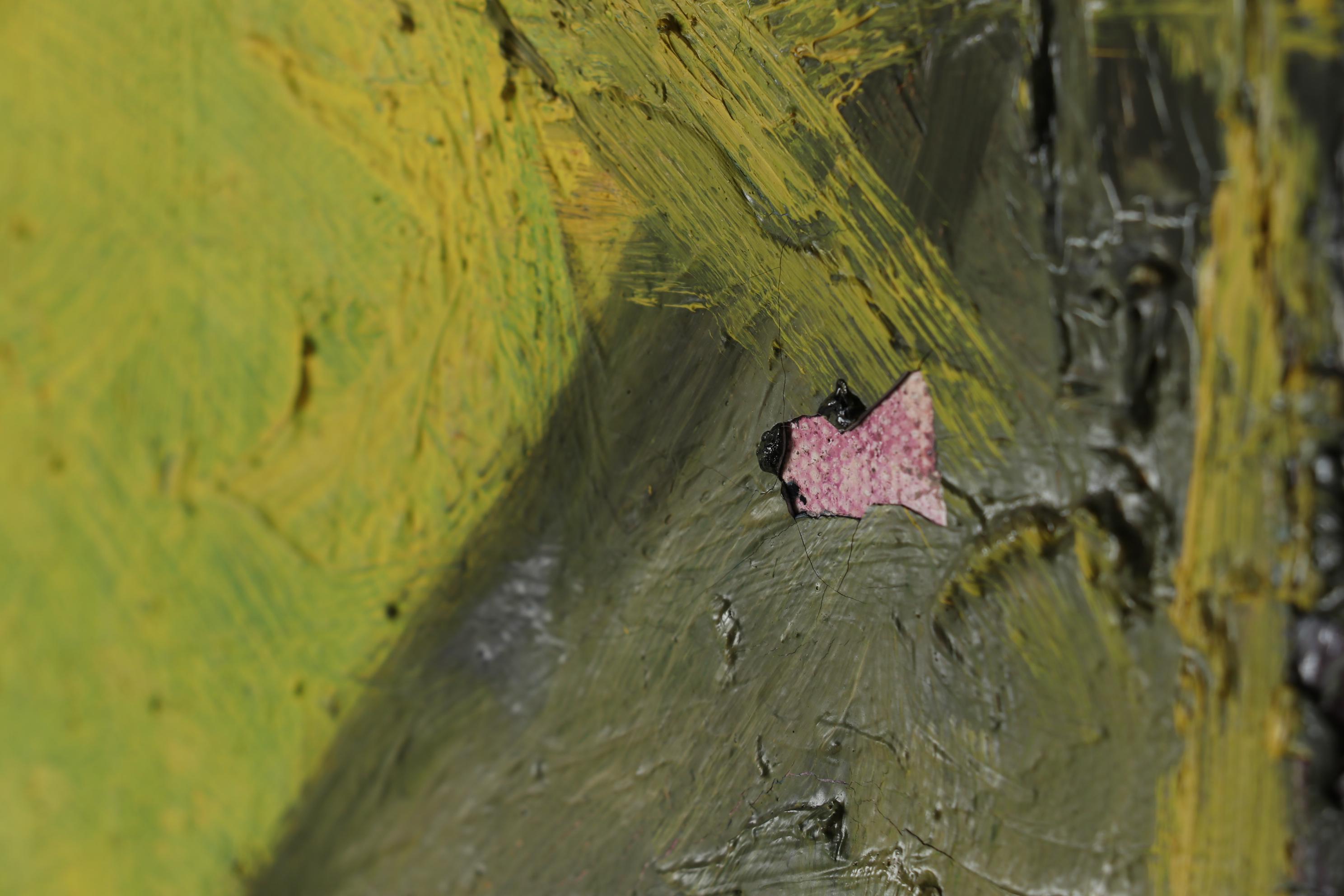 Richard Snyder 1983 Monumental Oil Painting "Stained Glass Dancers II"