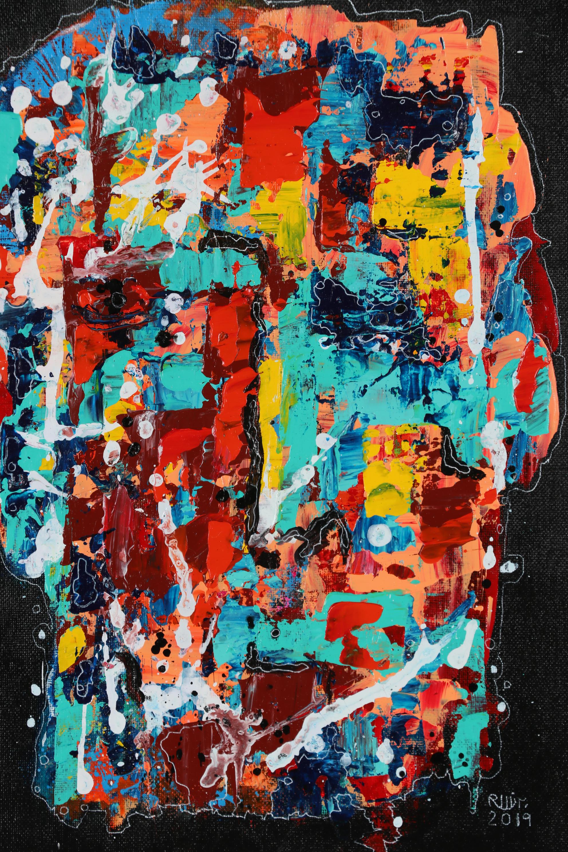 Robert Wolverton Jr. Acrylic Painting "Cosmic Debris"