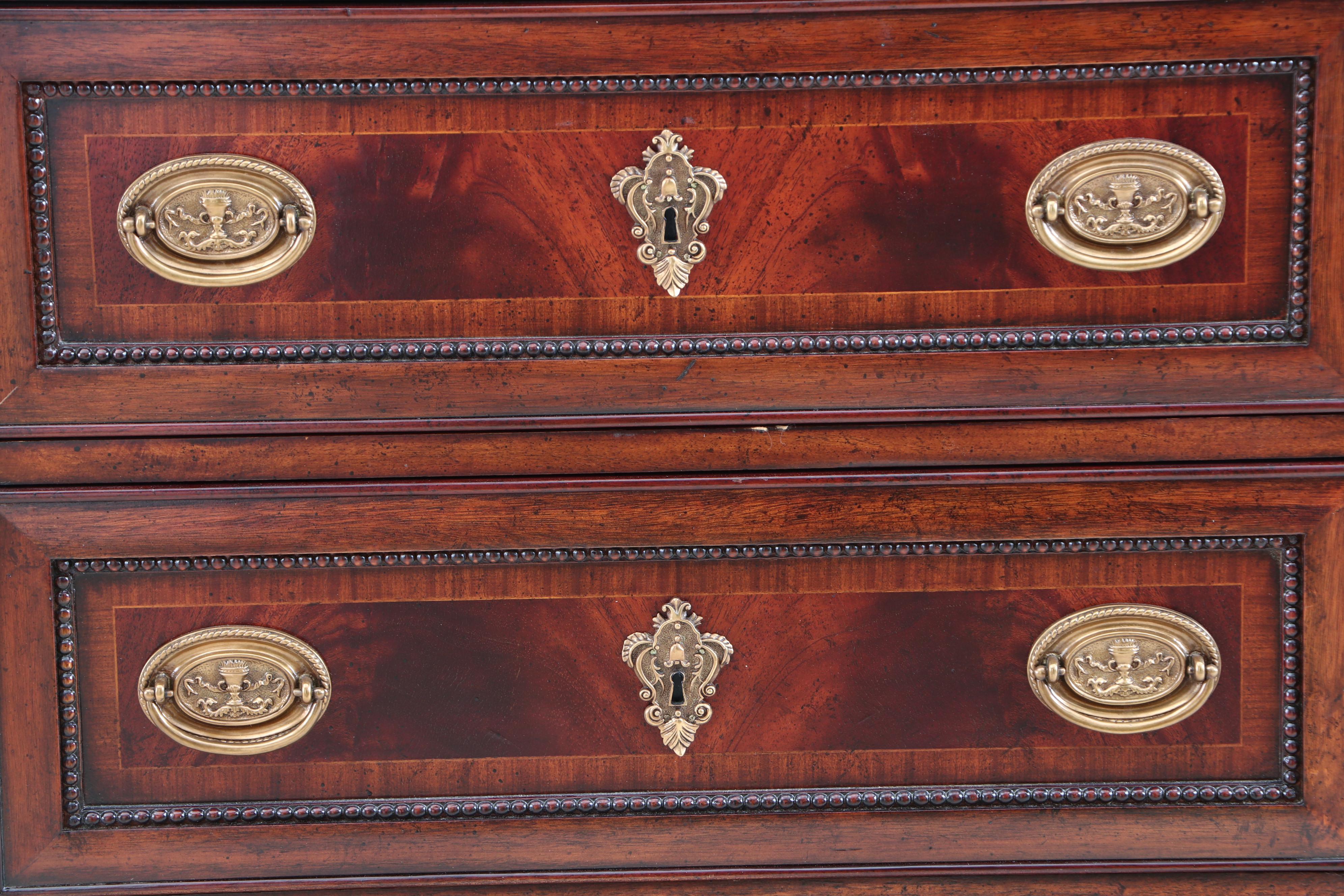 Maitland-Smith, Neoclassical Style Parcel-Gilt Mahogany and Burlwood TV Console