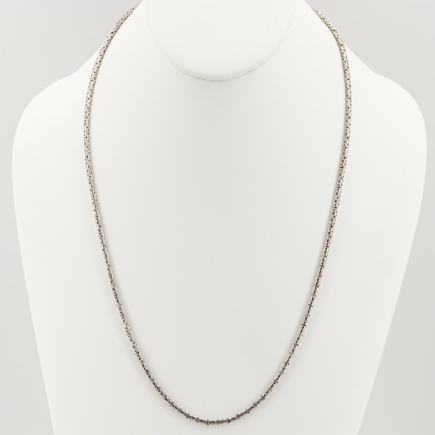 Sterling Silver Byzantine Chain Necklace