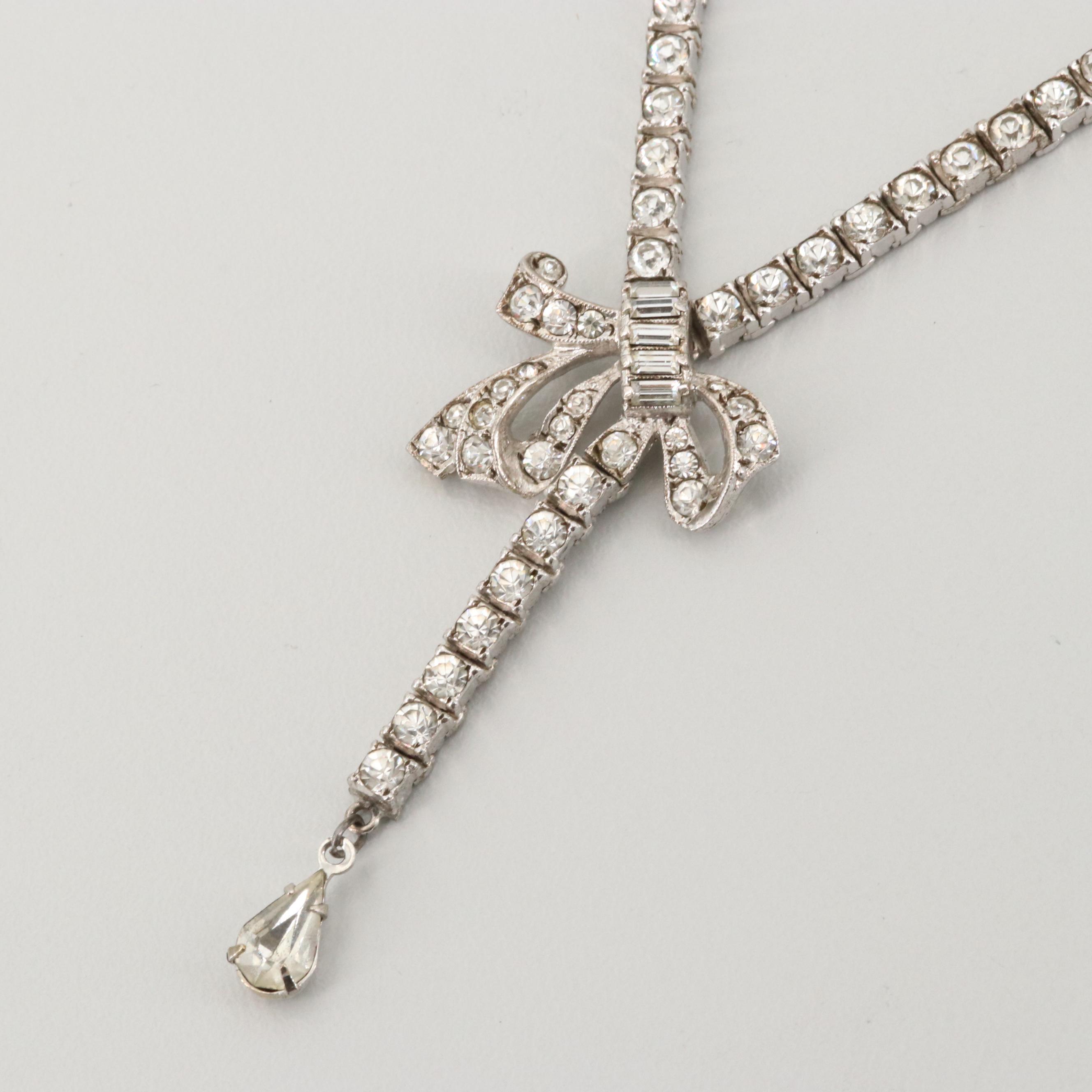 Circa 1940s Otis Sterling Necklace and Bracelet