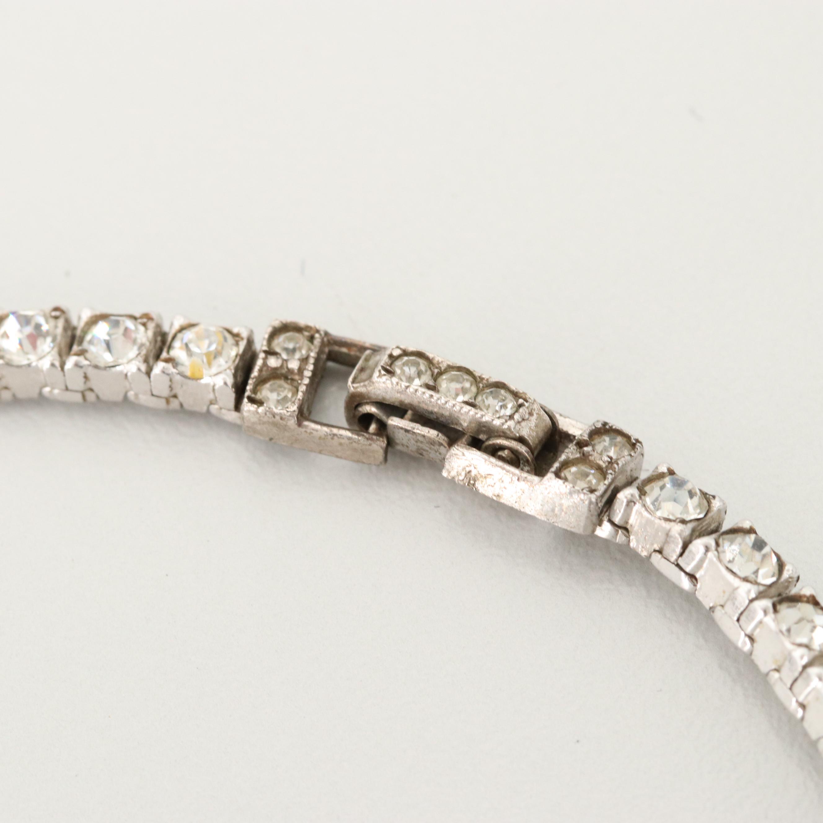 Circa 1940s Otis Sterling Necklace and Bracelet