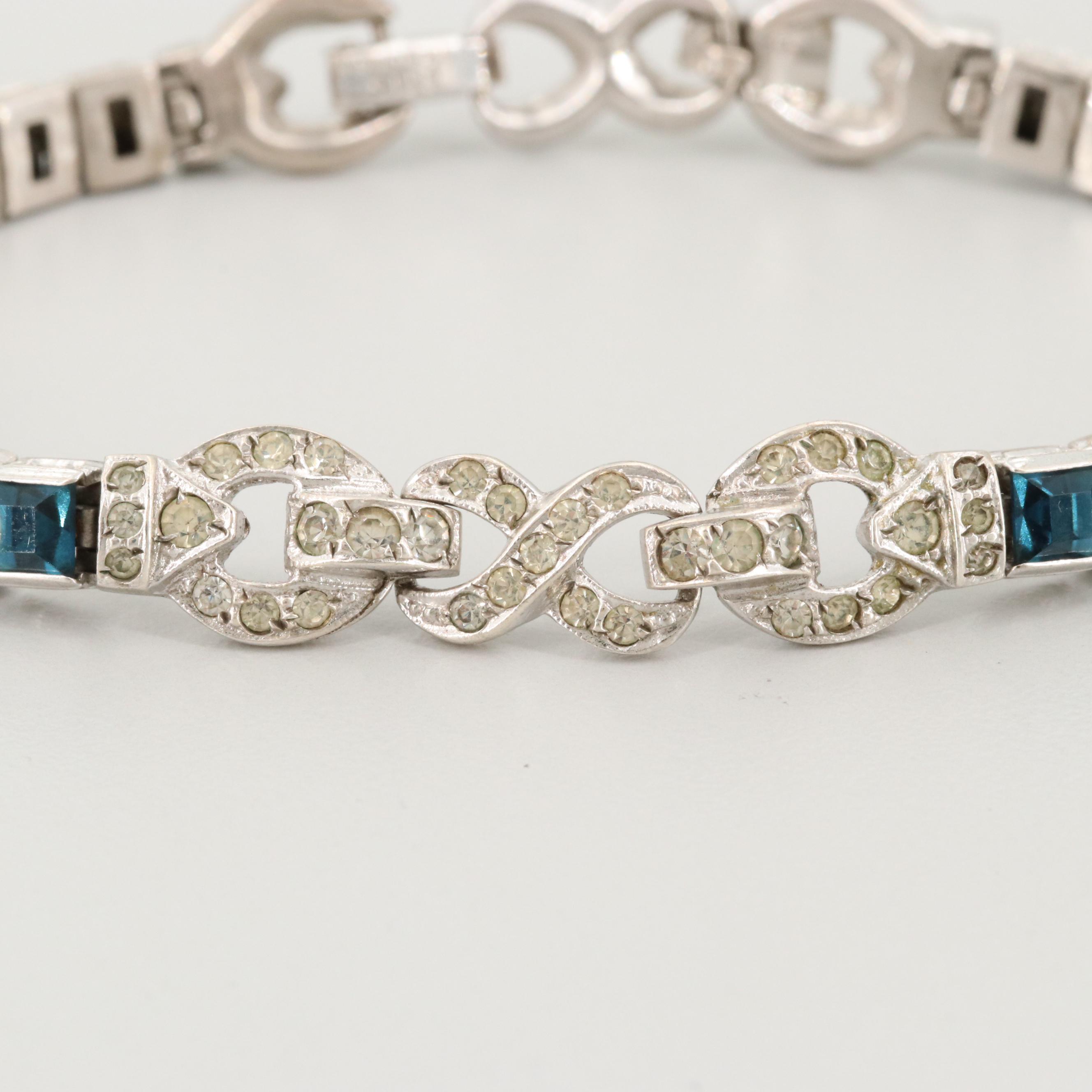 Circa 1940s Otis Sterling Necklace and Bracelet