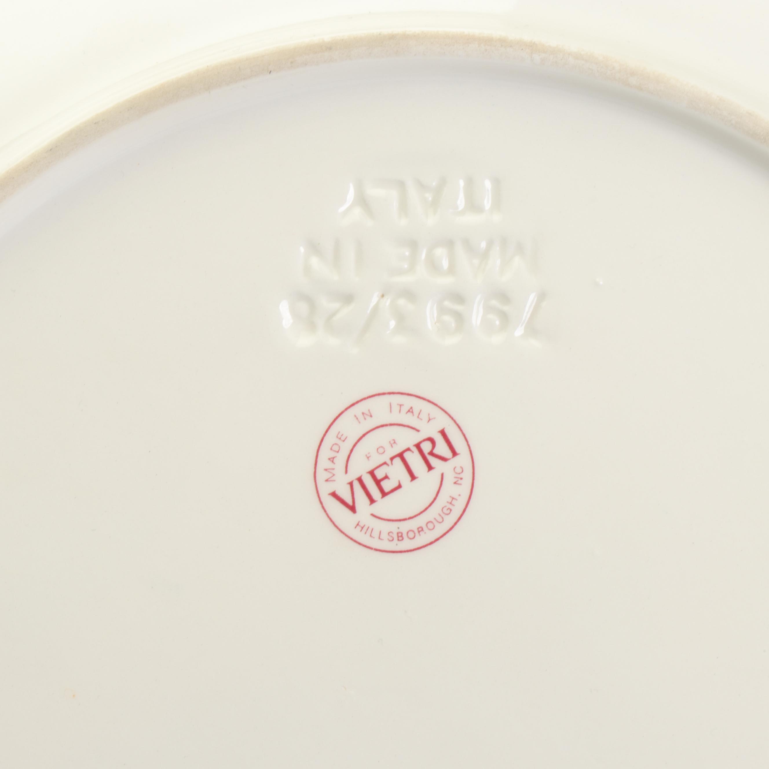 Vietri Italian Fish Themed Ceramic Dinnerware and Fitz and Floyd Box