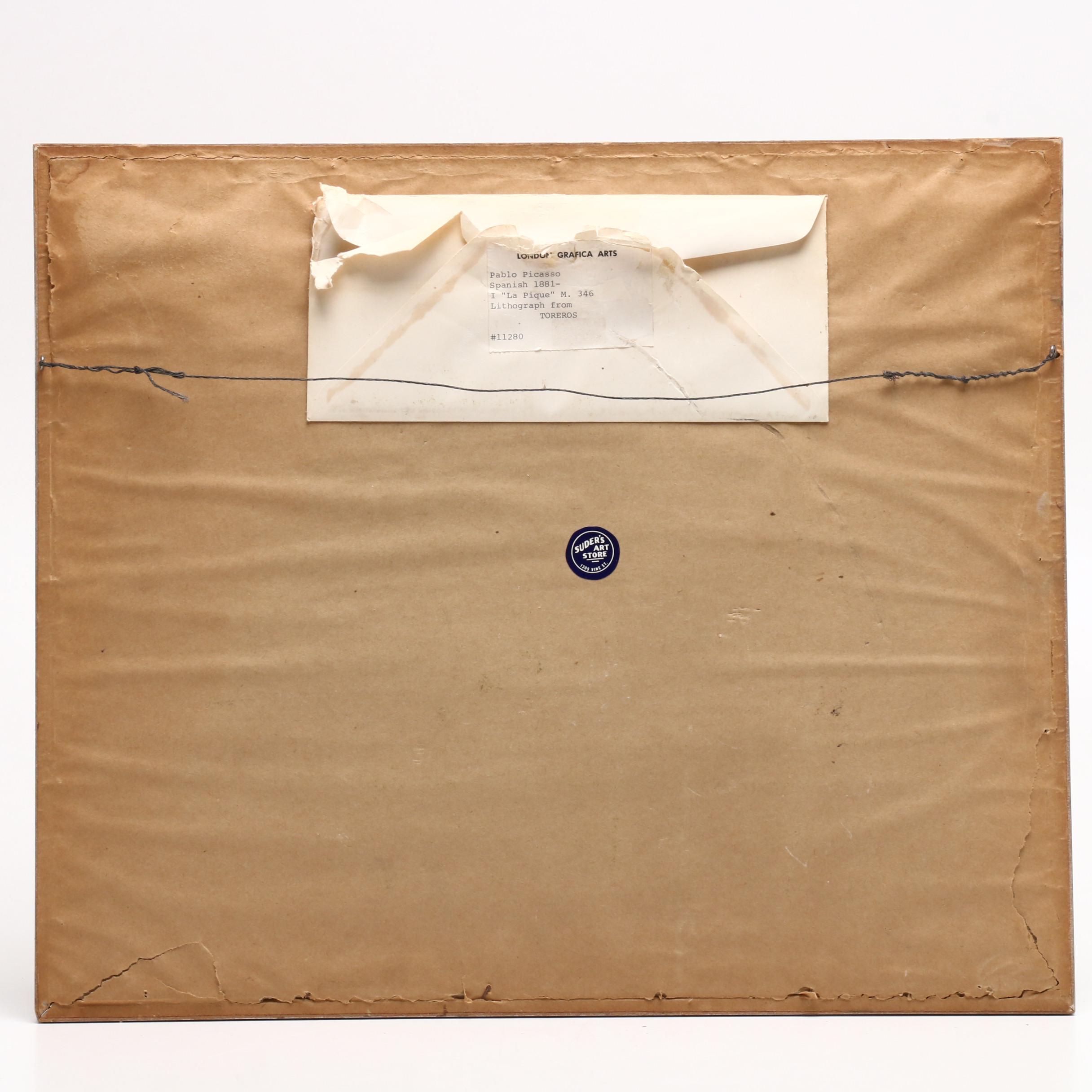 Pablo Picasso Lithograph  "La Pique (I)"