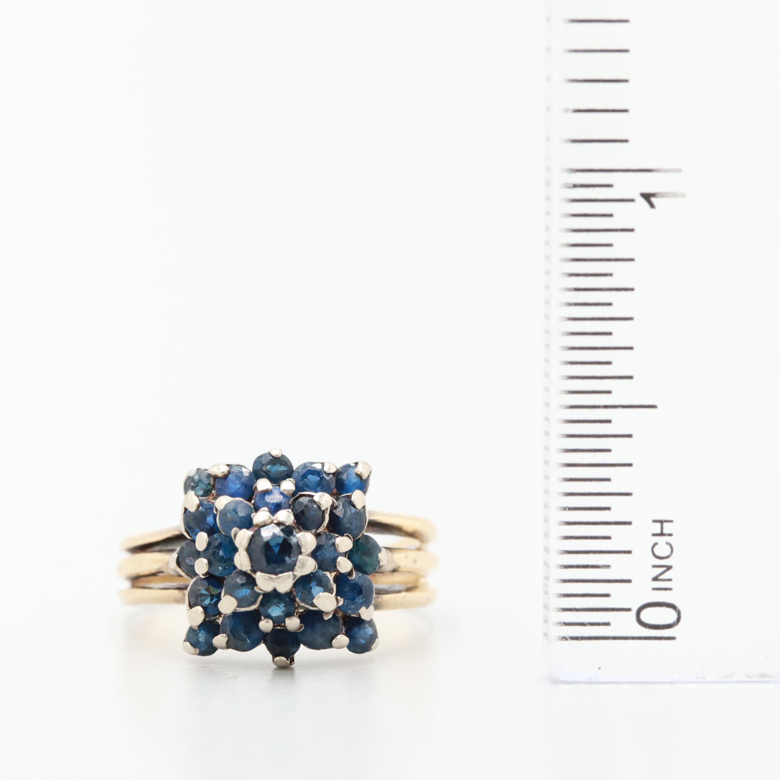 14K Yellow Gold Sapphire Ring