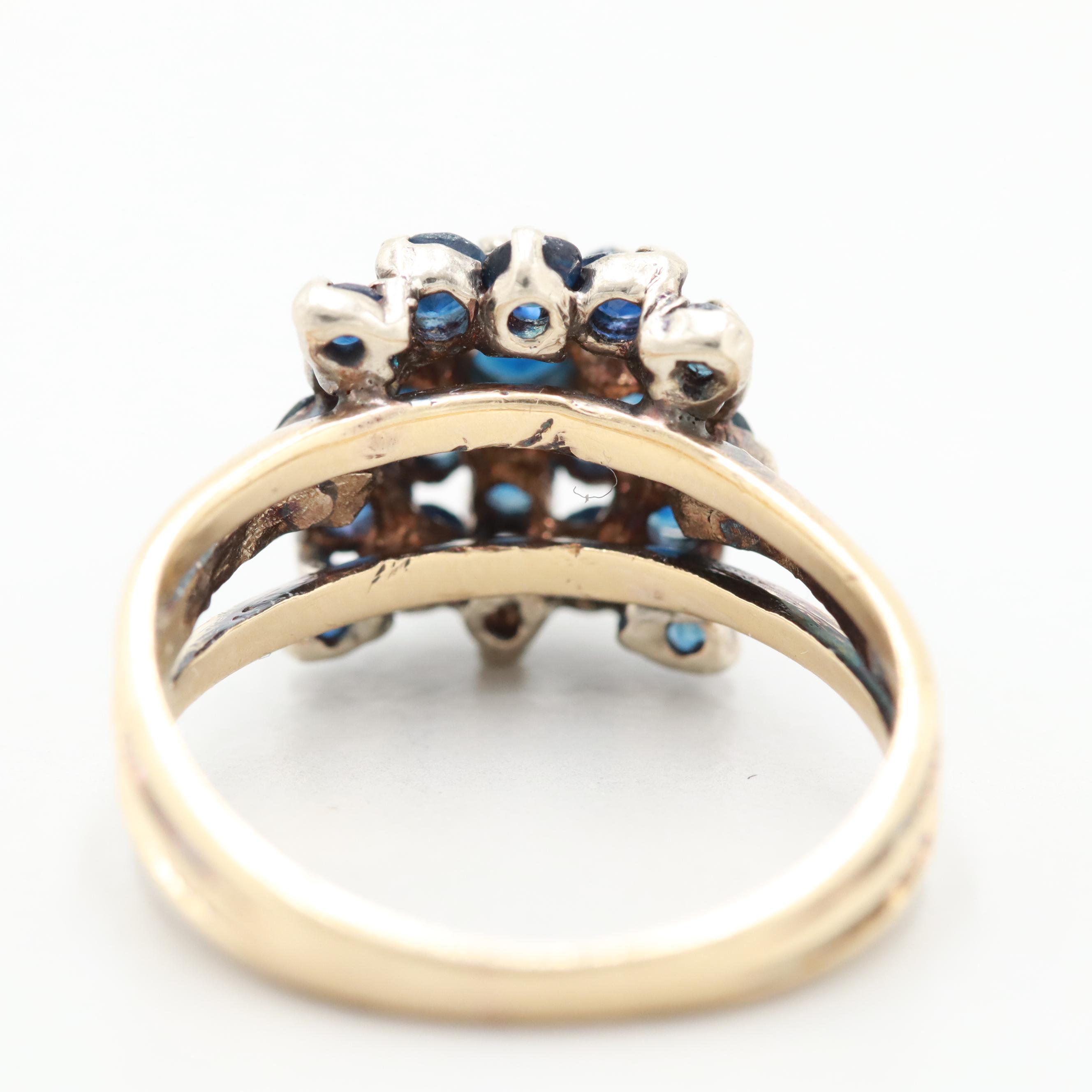 14K Yellow Gold Sapphire Ring