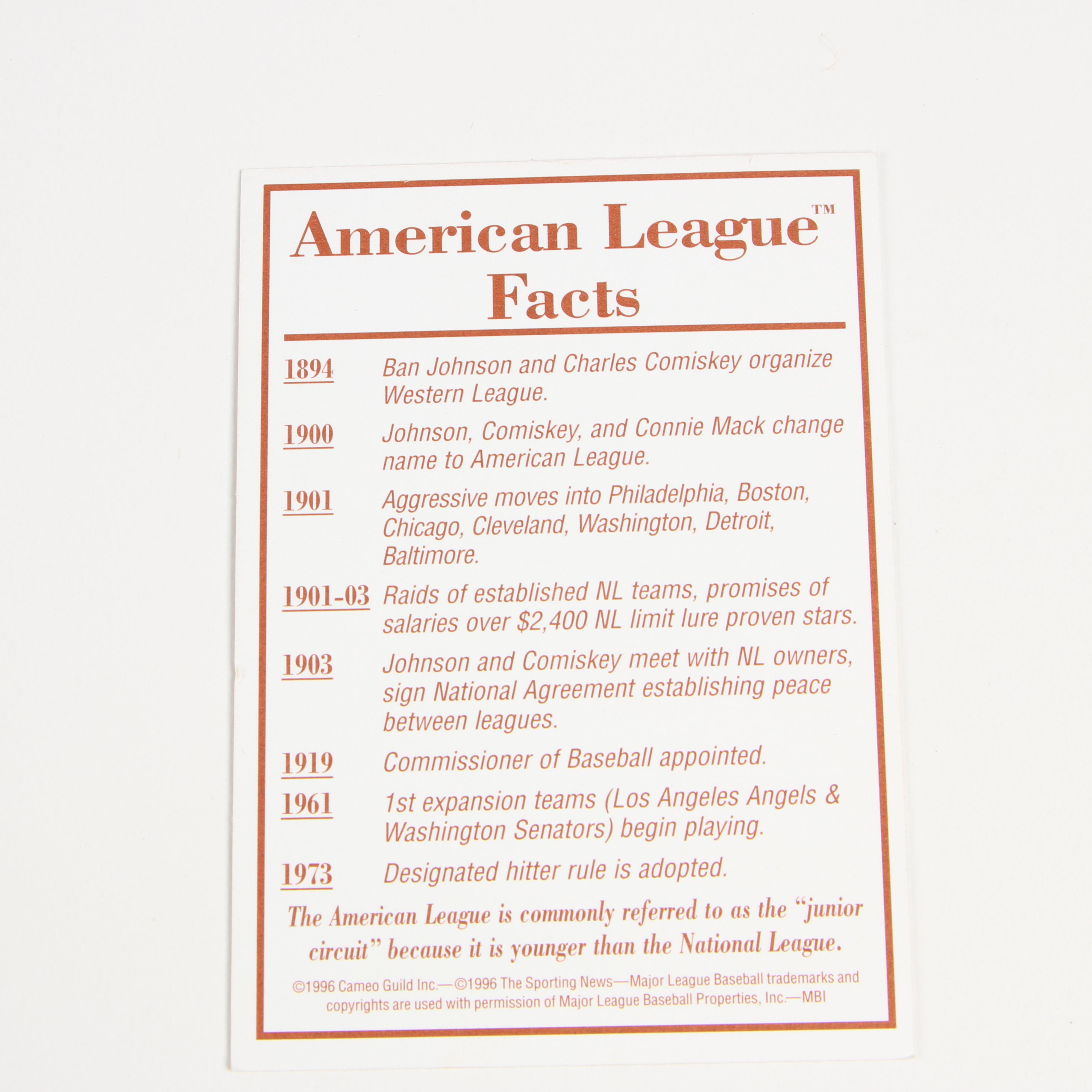 The Danbury Mint "The Baseball Chess Set"