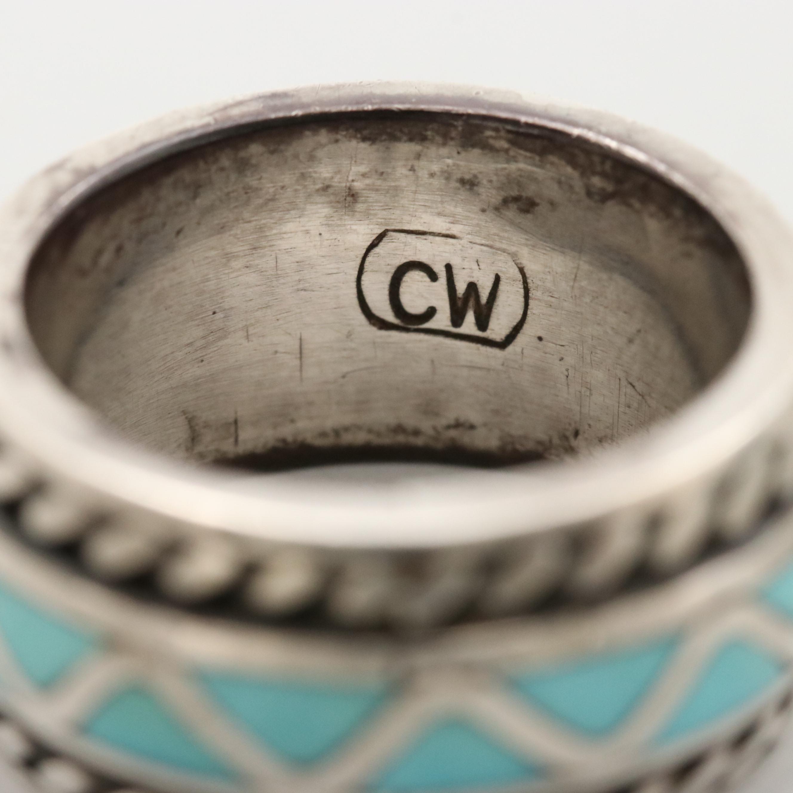Clyde Woody Navajo Diné Sterling Silver Turquoise Ring