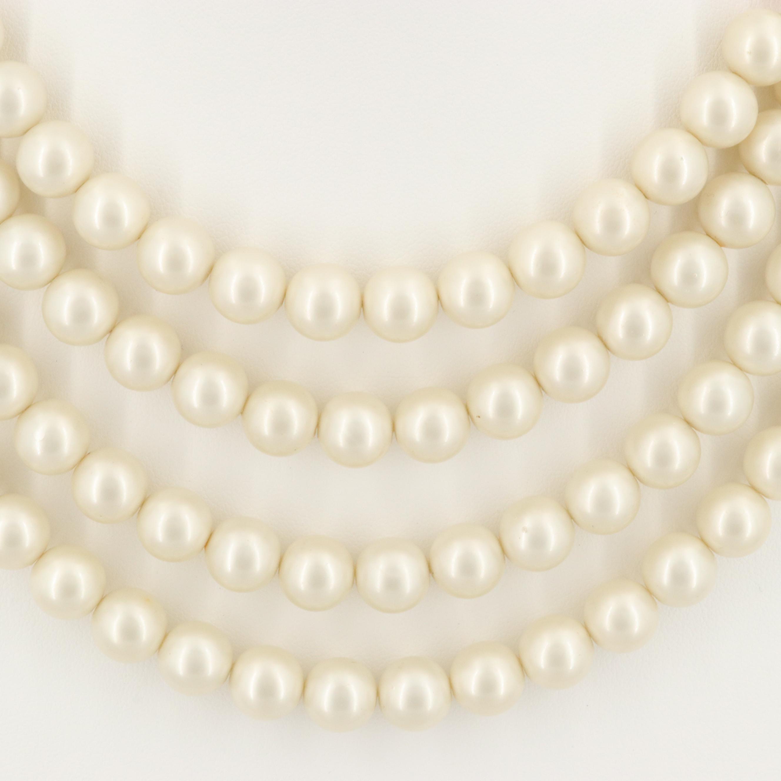 Circa 1960s Elsa Schiaparelli Multi-Strand Bib Necklace