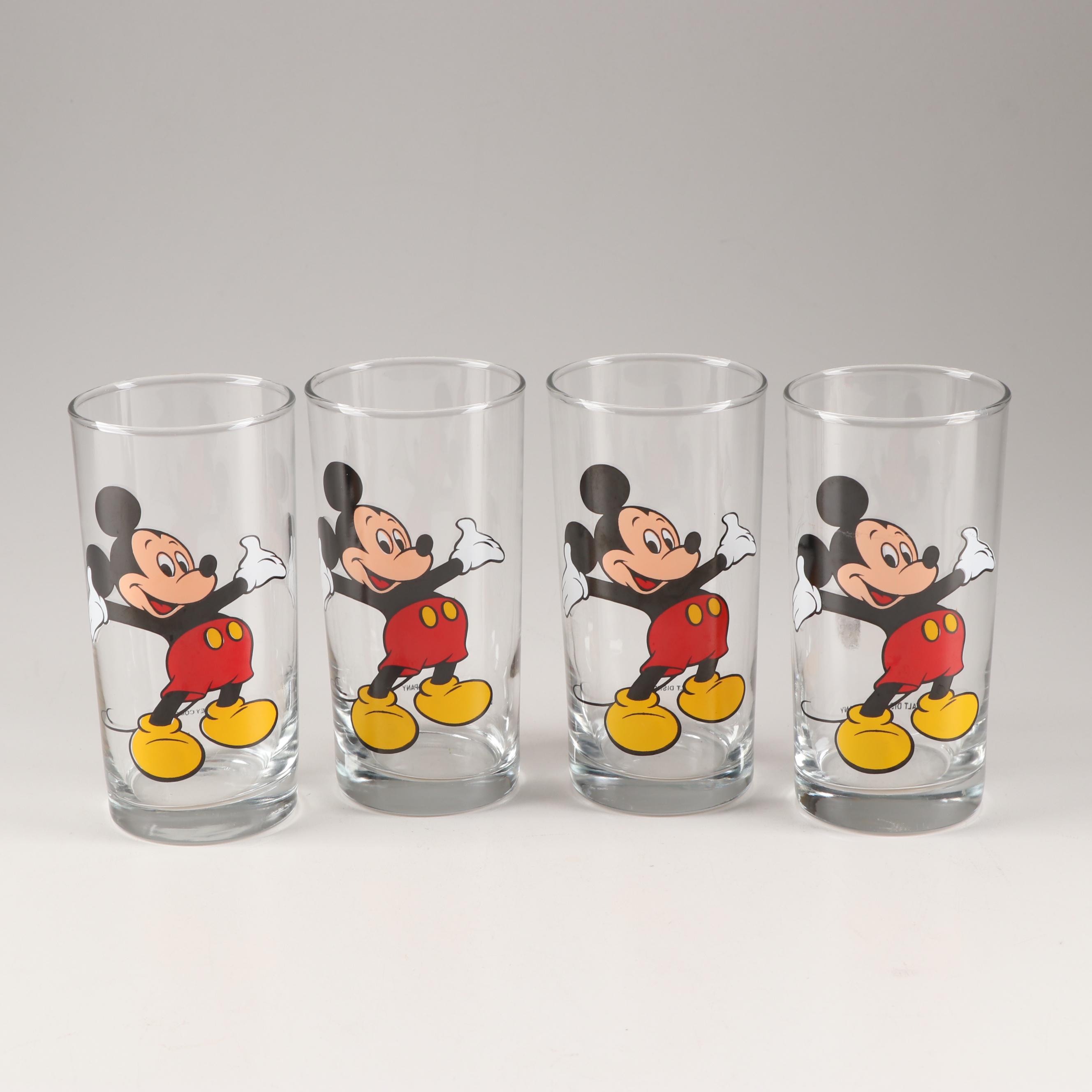 Walt Disney Co. Mickey Mouse Glass Tumblers
